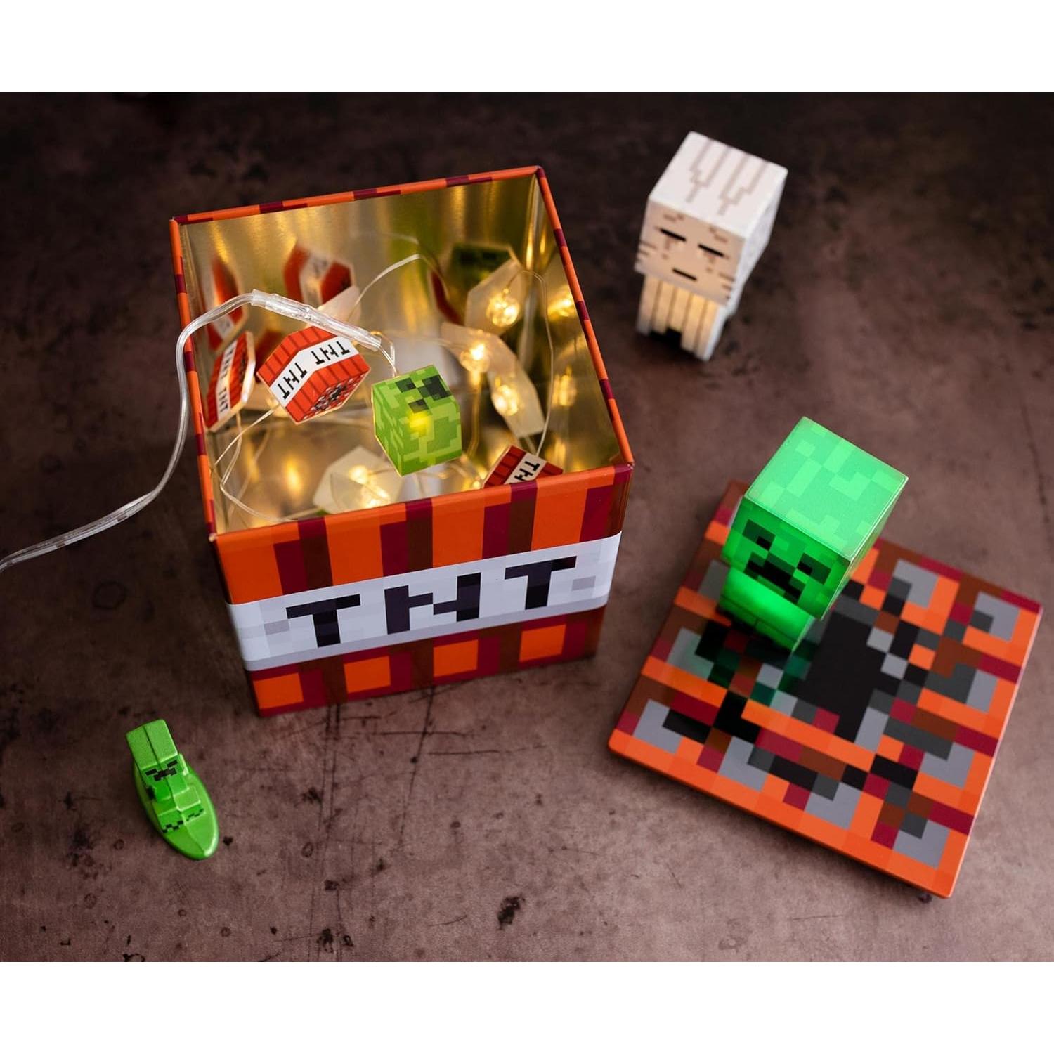 Caja de Almacenamiento Minecraft TNT 10.16 cm Metal Organizador