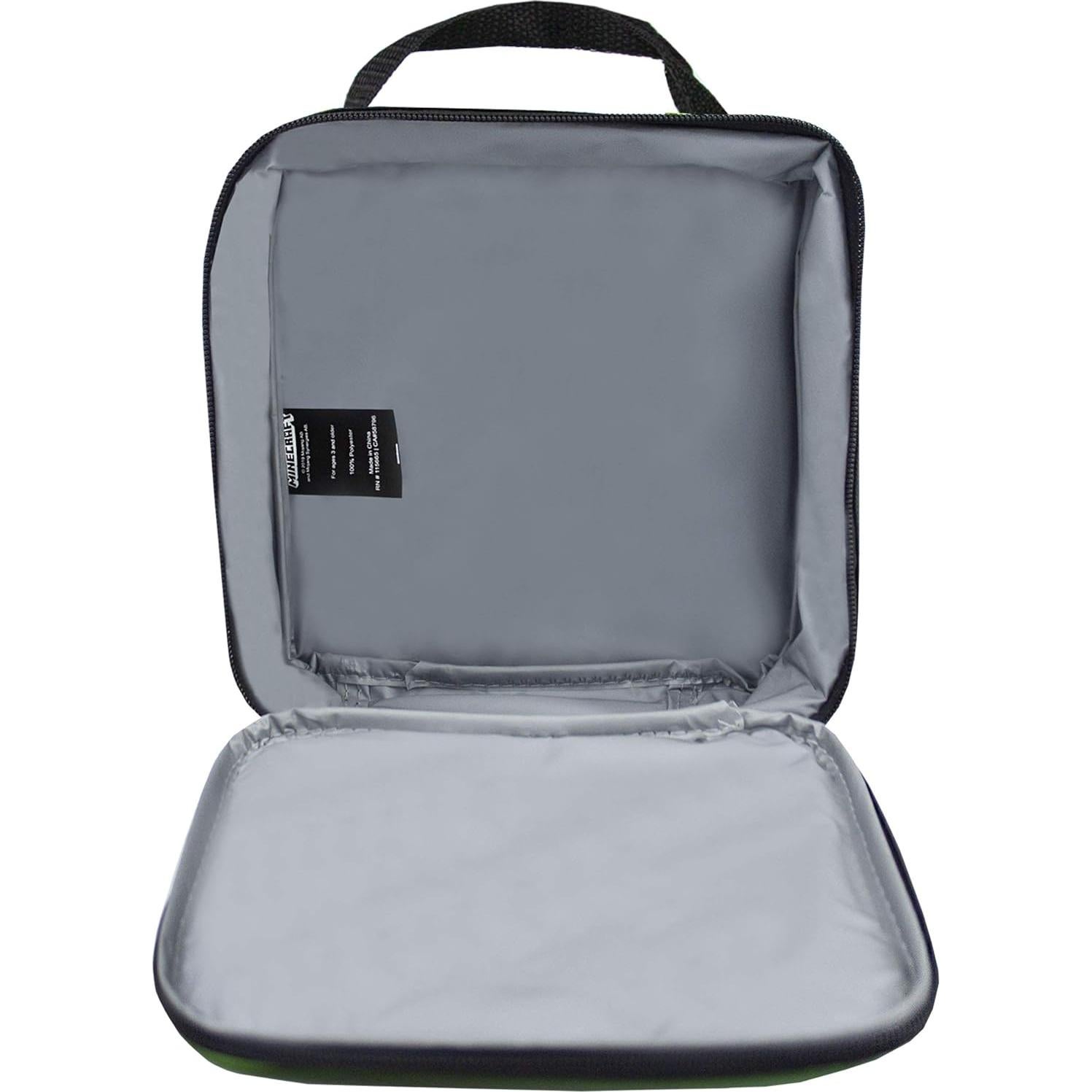 Conjunto Mochila Escolar Minecraft Creeper 5 Piezas Niños