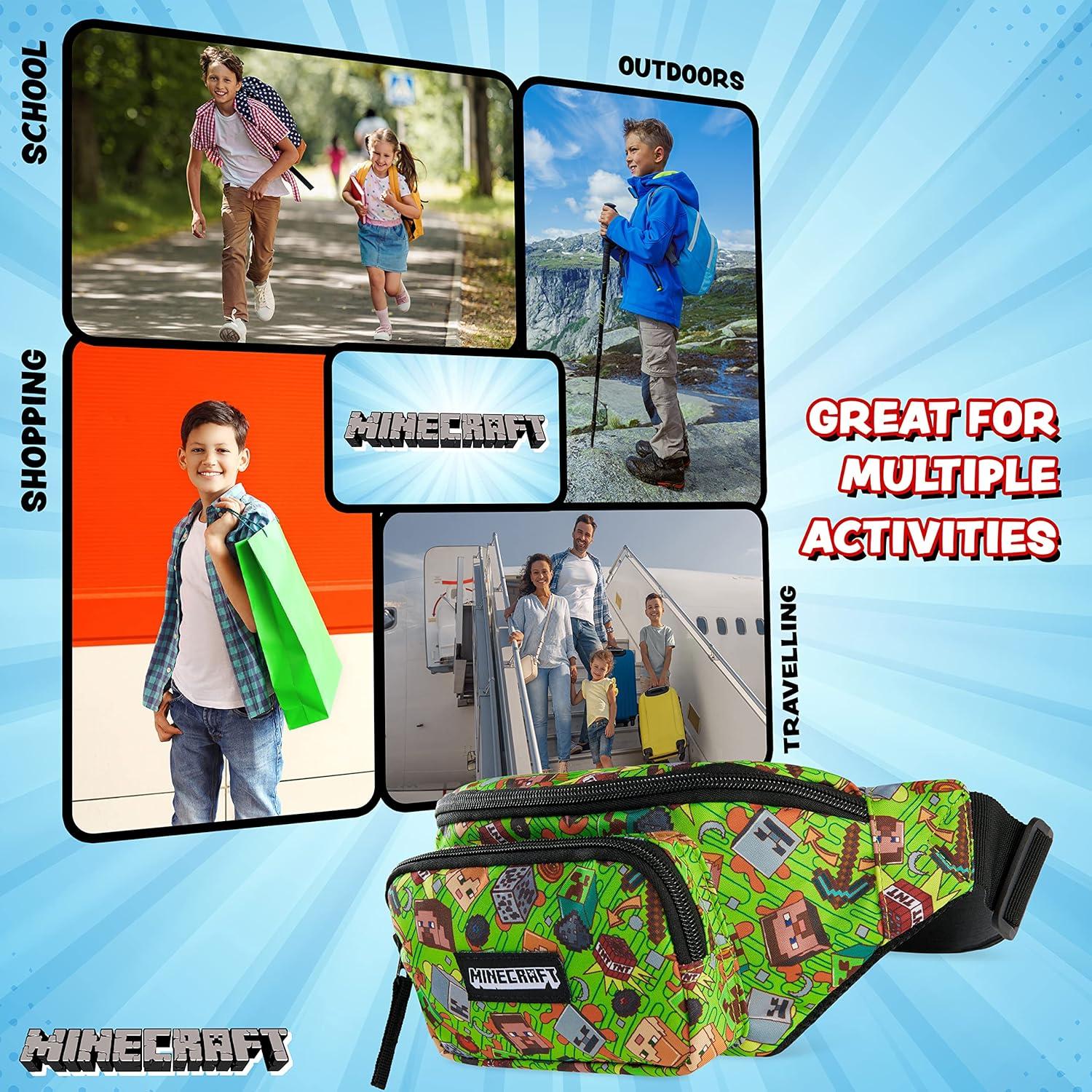 Mochila de Cintura Minecraft para Niños con Correa Ajustable