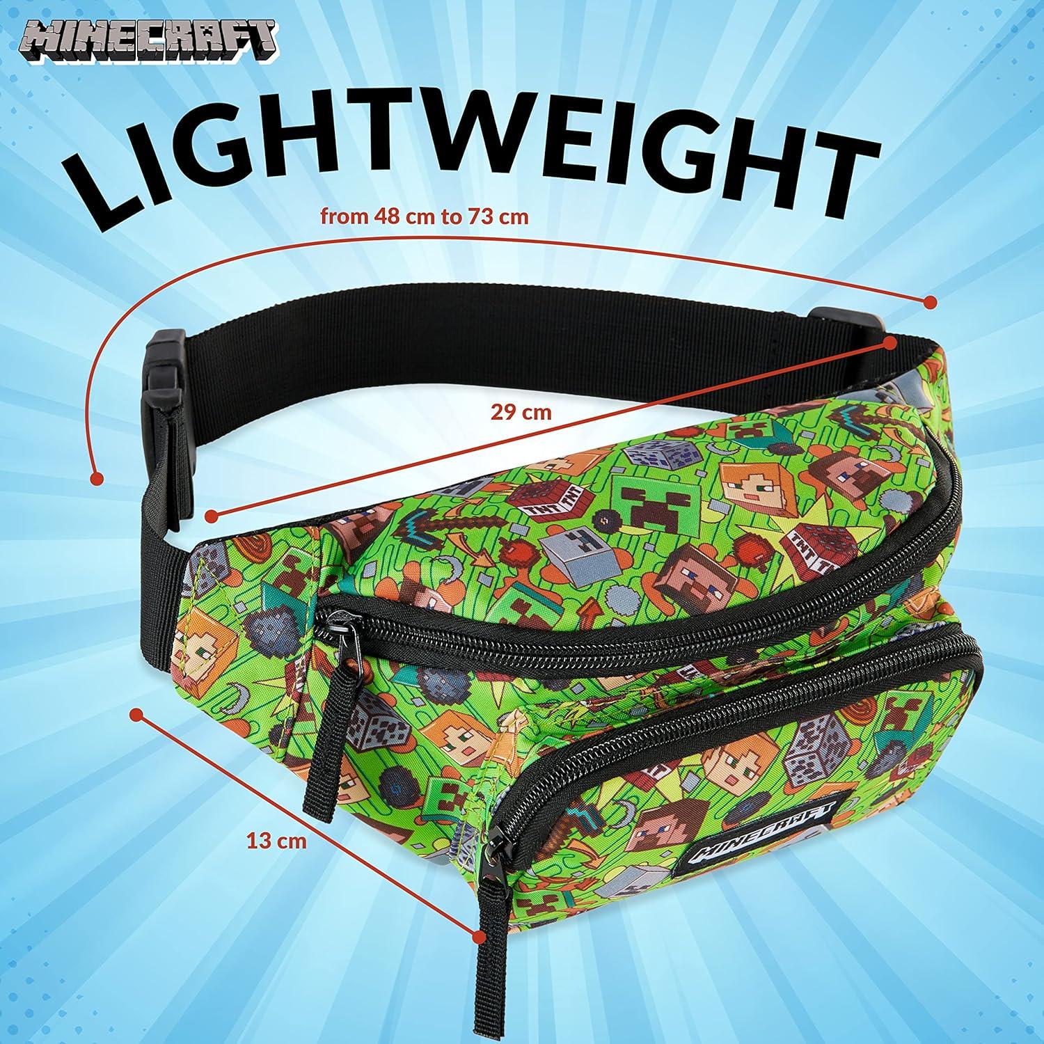 Mochila de Cintura Minecraft para Niños con Correa Ajustable