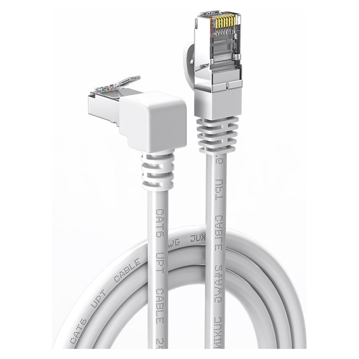 Cable Ethernet Cat6 90 Grados JUXIN 0.91M Blanco 1Gbps