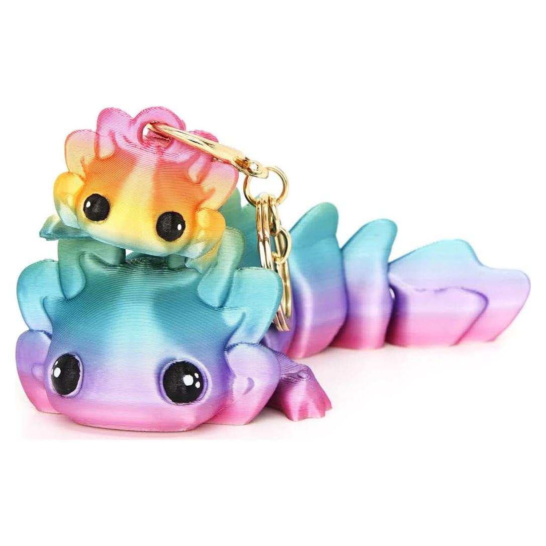 Juguete Antiestrés Axolote Articulado 3D HiesDeosn 13 cm