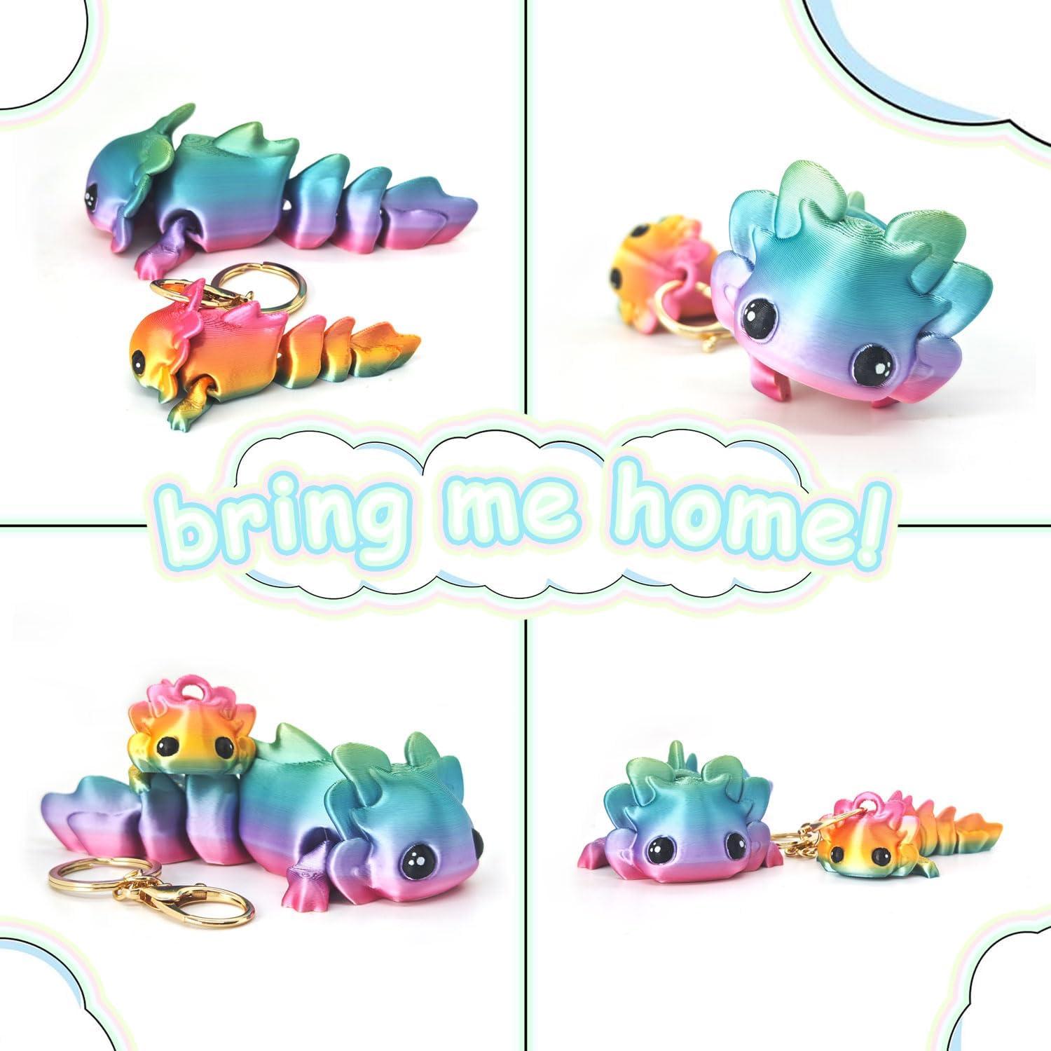 Juguete Antiestrés Axolote Articulado 3D HiesDeosn 13 cm