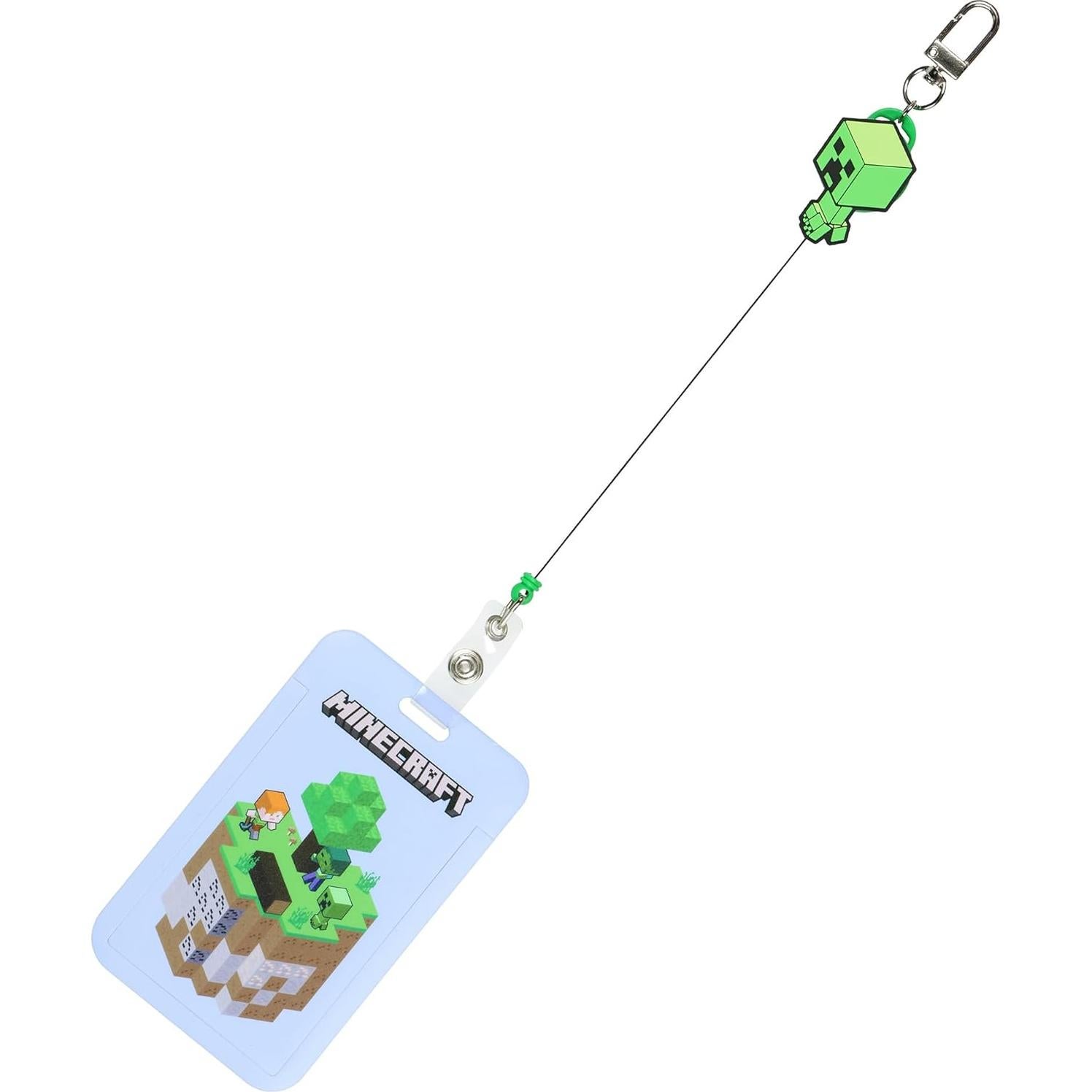 Portatarjetas Retráctil Bioworld Creeper Minecraft Multicolor