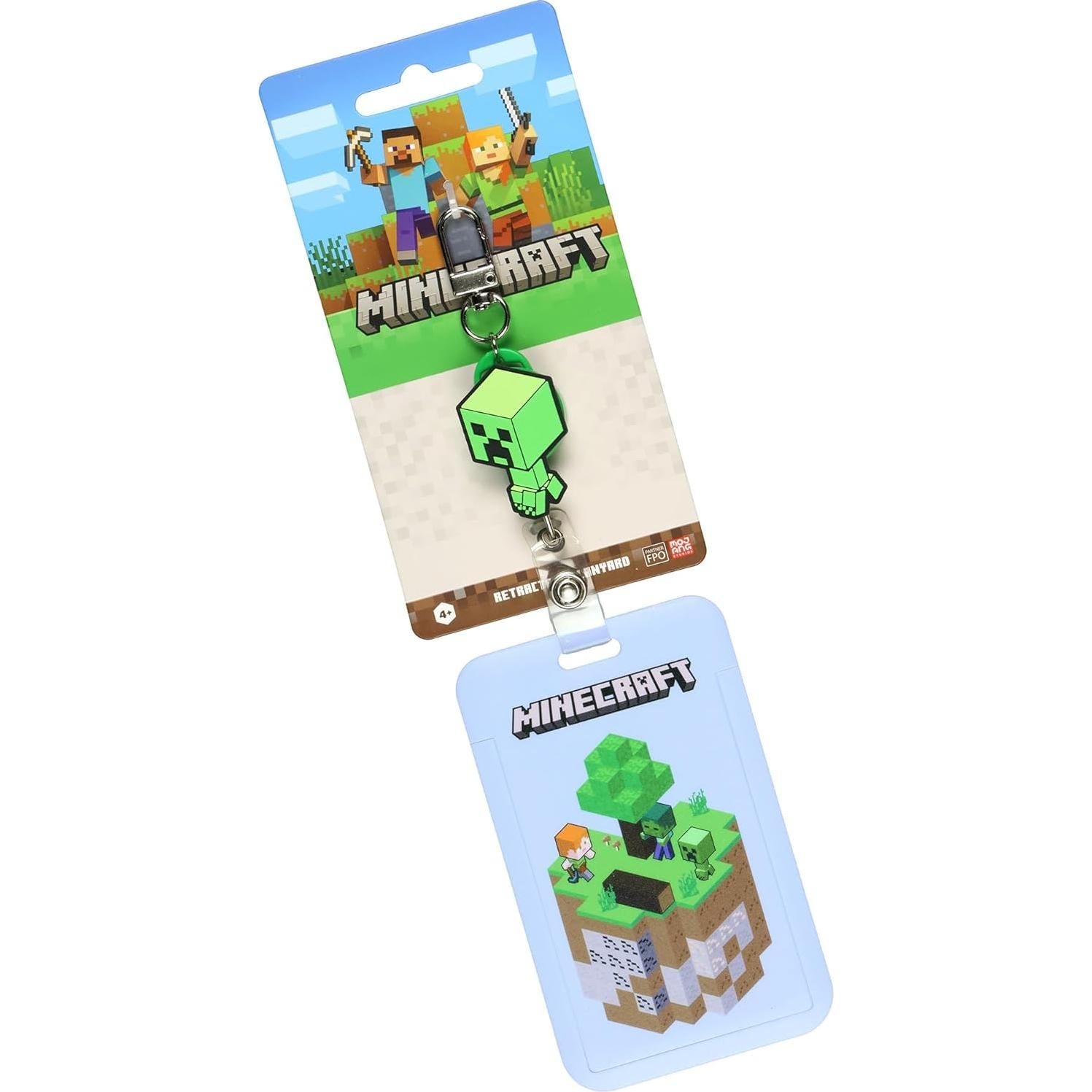 Portatarjetas Retráctil Bioworld Creeper Minecraft Multicolor