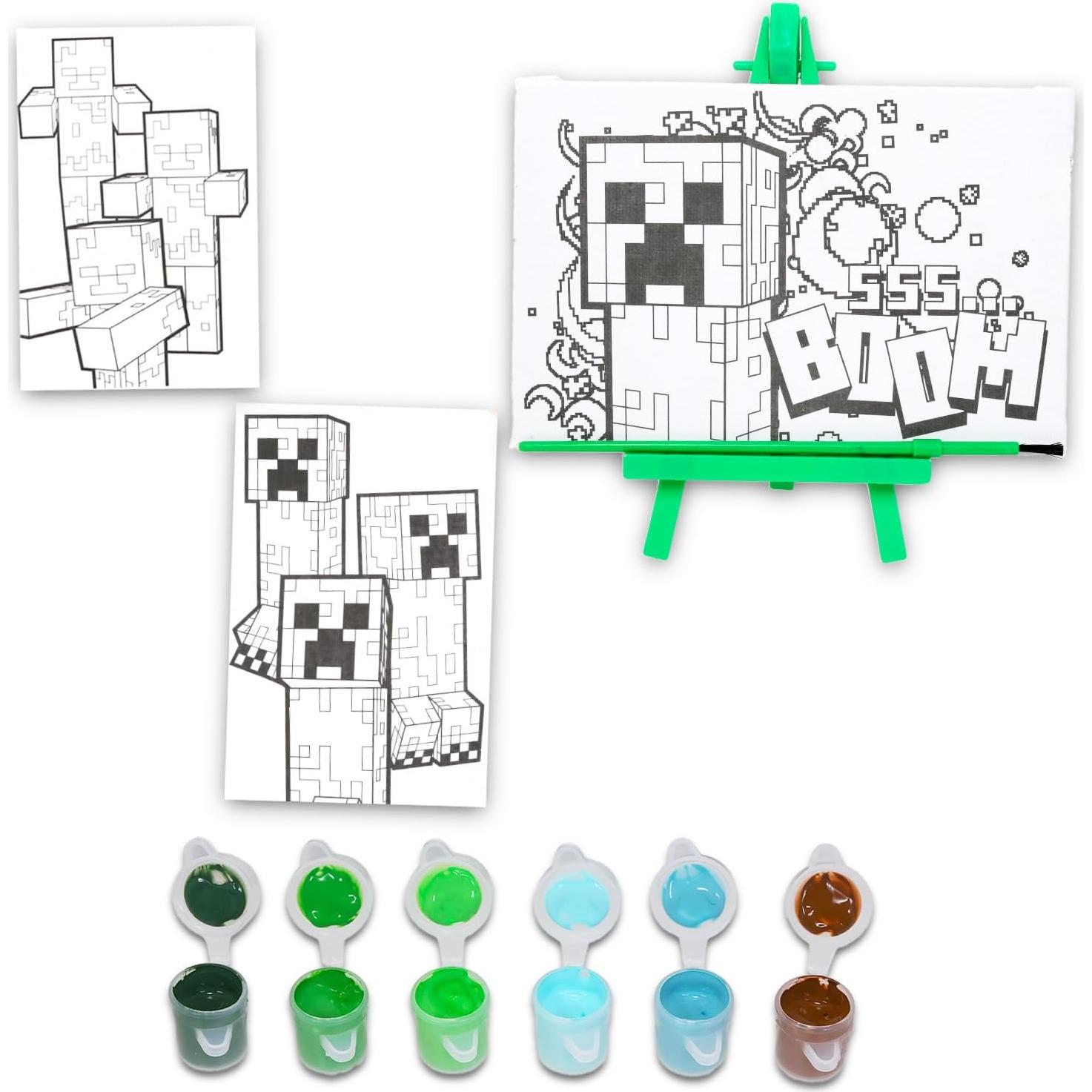 Juego de Pintura Minecraft para Niños - Set de Arte 3 Lienzos