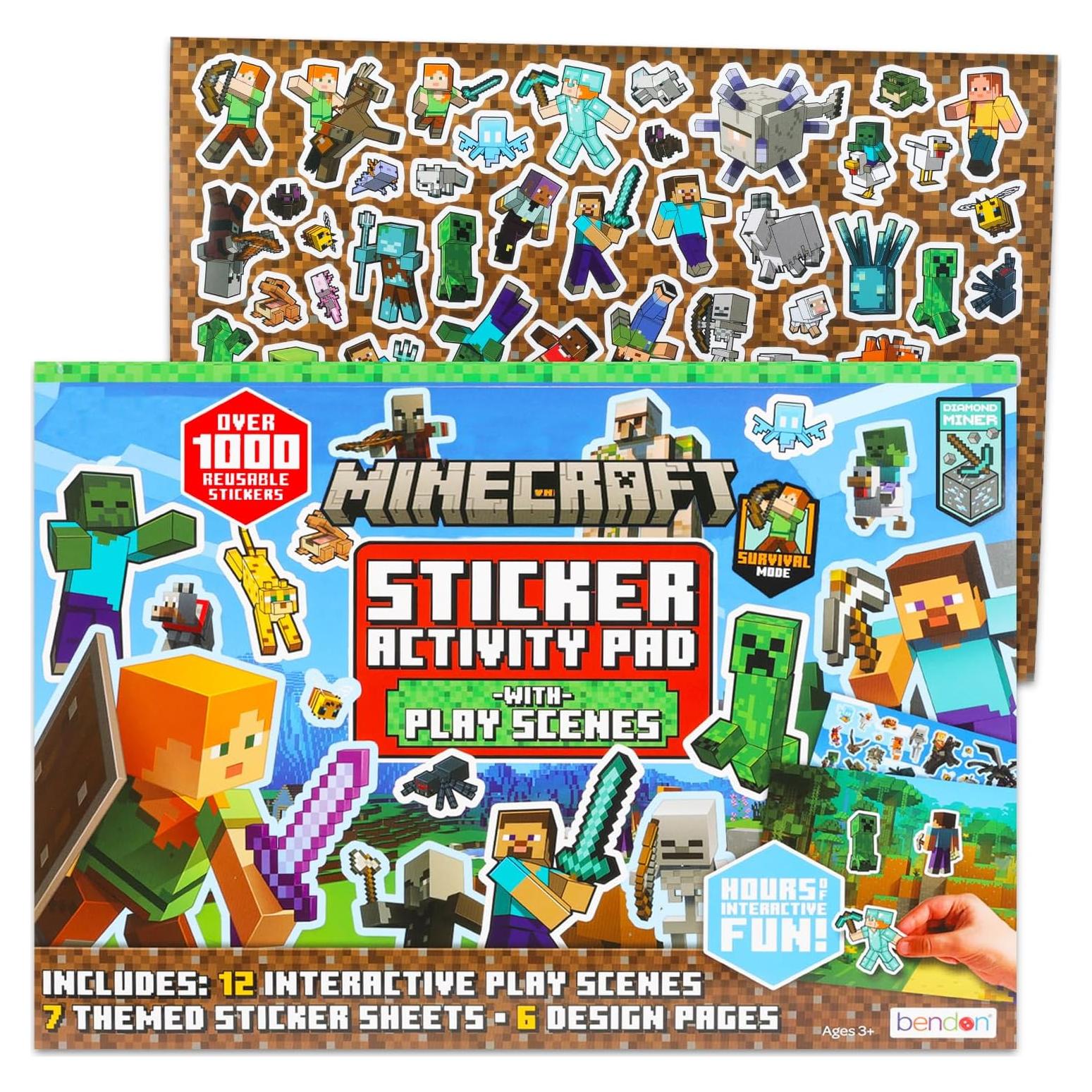 Caja de Stickers Gigante Minecraft - Más de 1000 Stickers Reutilizables