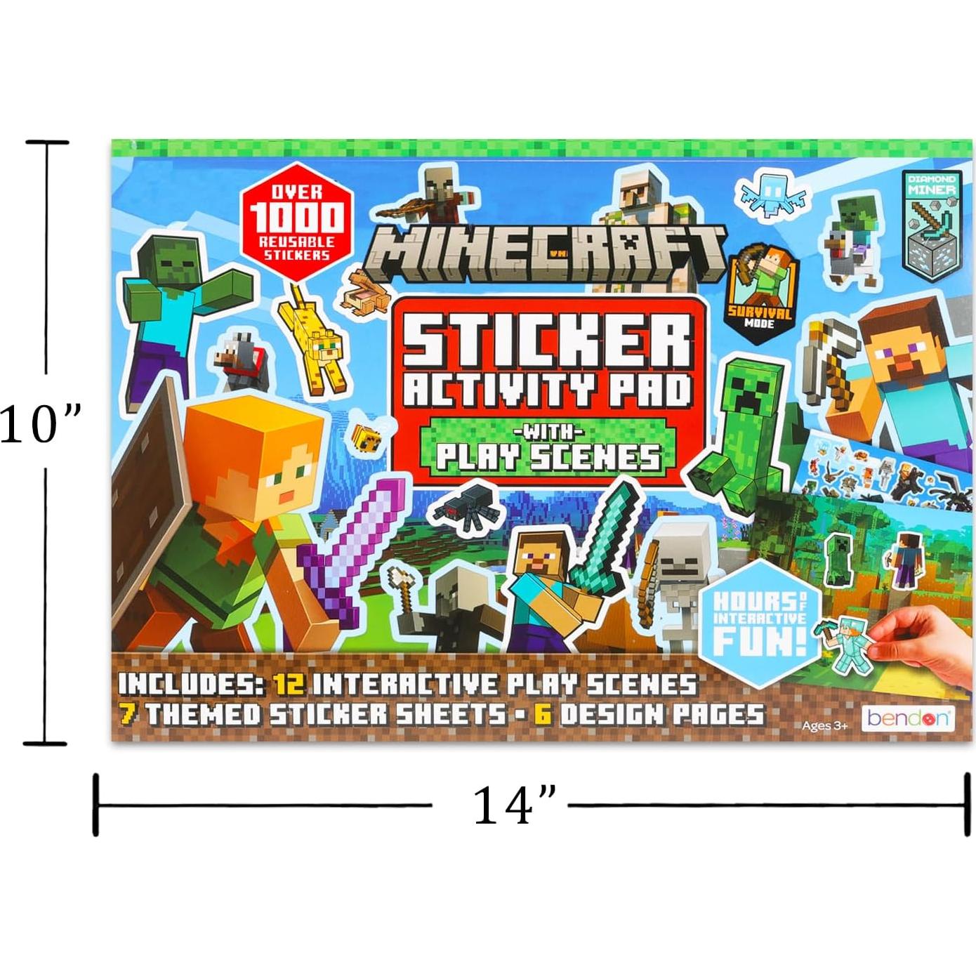 Caja de Stickers Gigante Minecraft - Más de 1000 Stickers Reutilizables