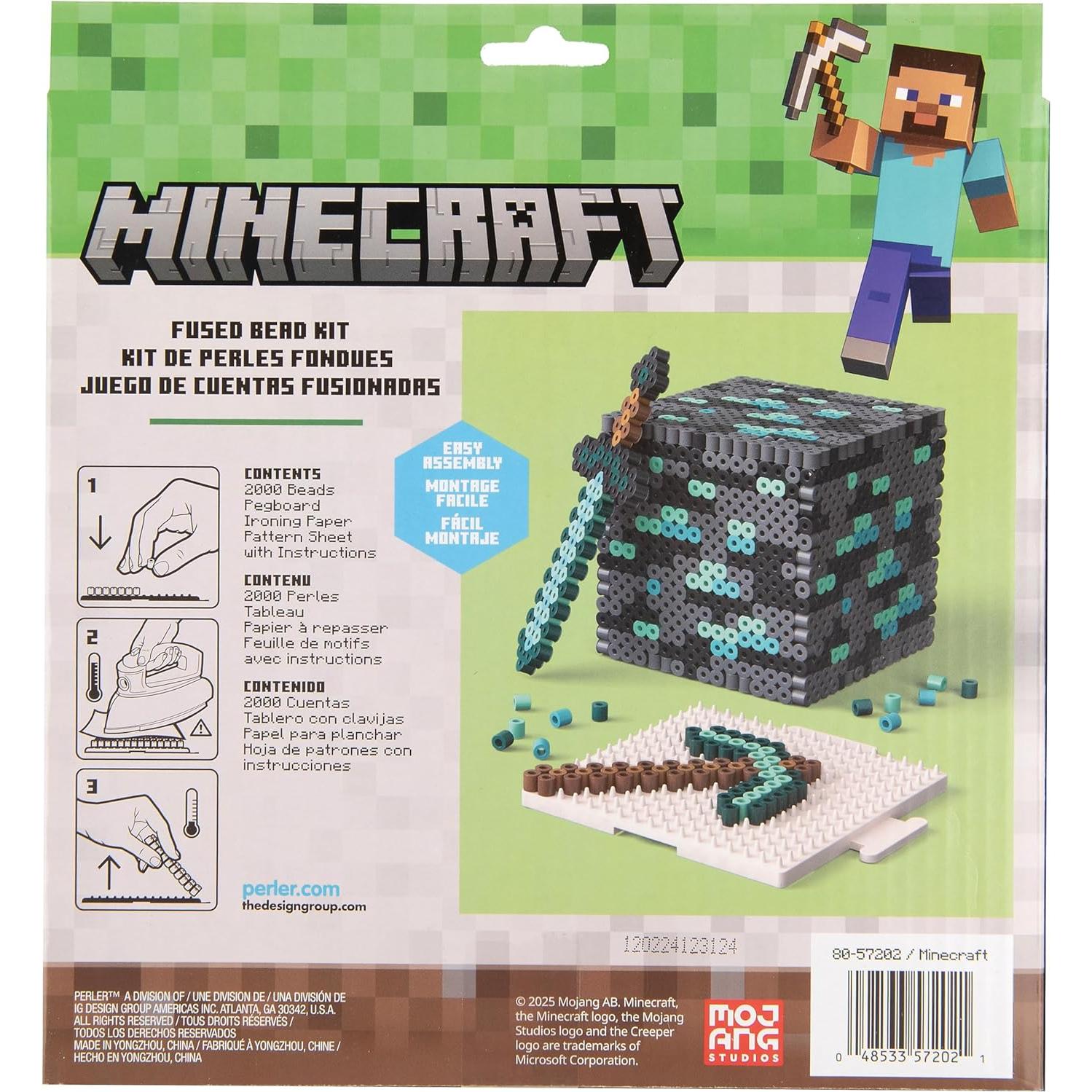 Kit de Perlas Fusionadas 3D Perler Minecraft 2000 Piezas