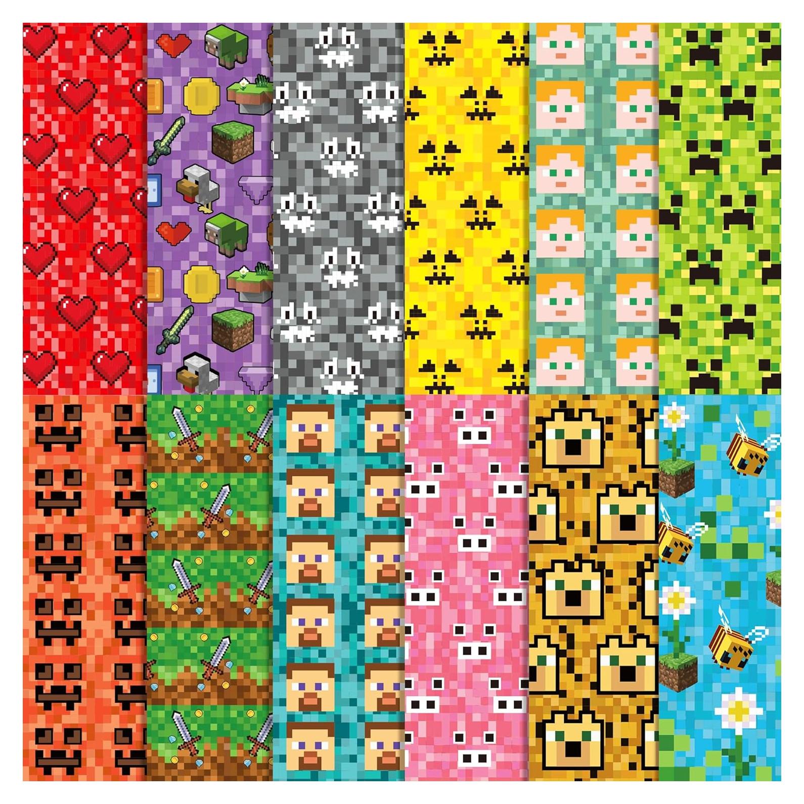 24 Hojas de Papel de Scrapbook Pixel SJJCHU 30x30 cm