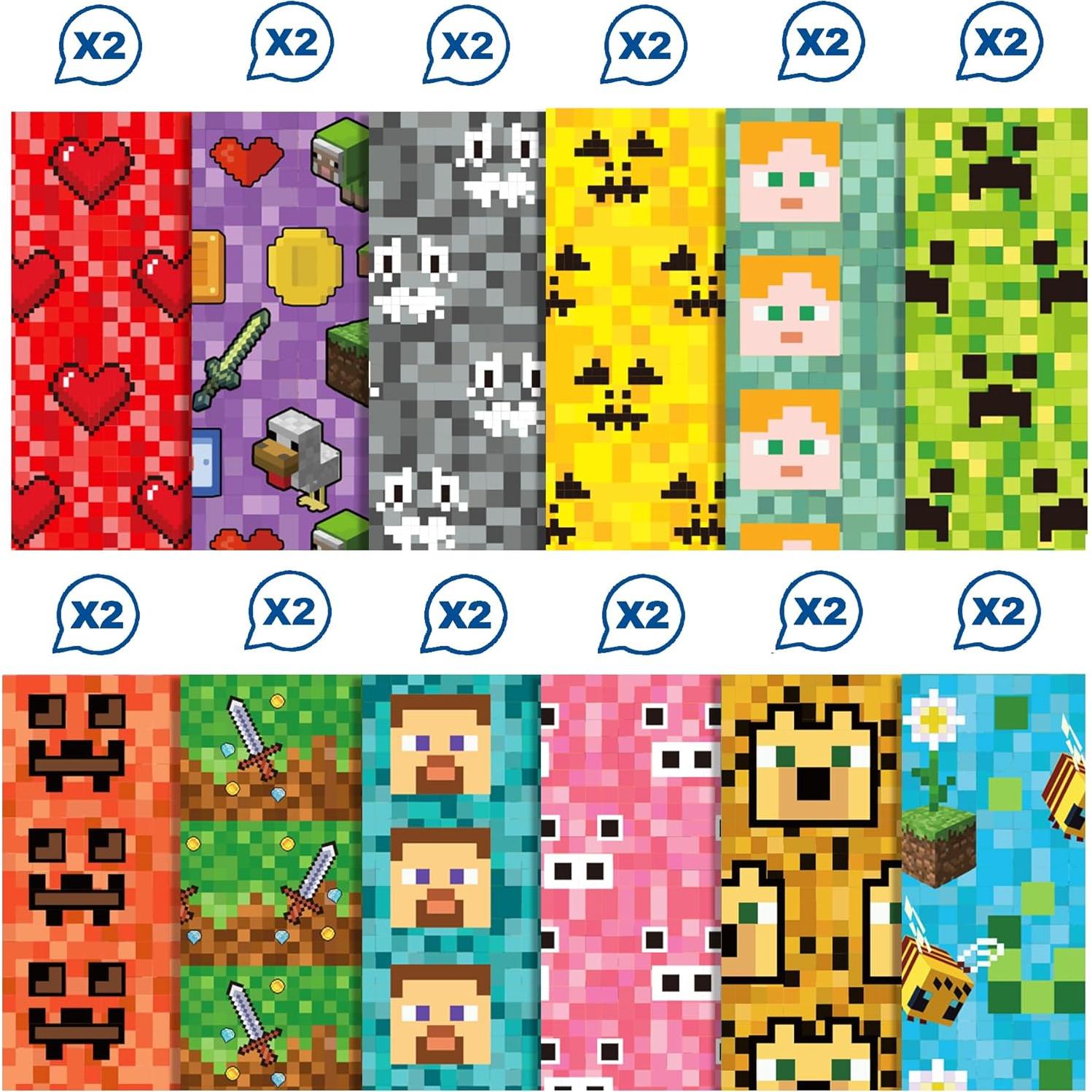 24 Hojas de Papel de Scrapbook Pixel SJJCHU 30x30 cm