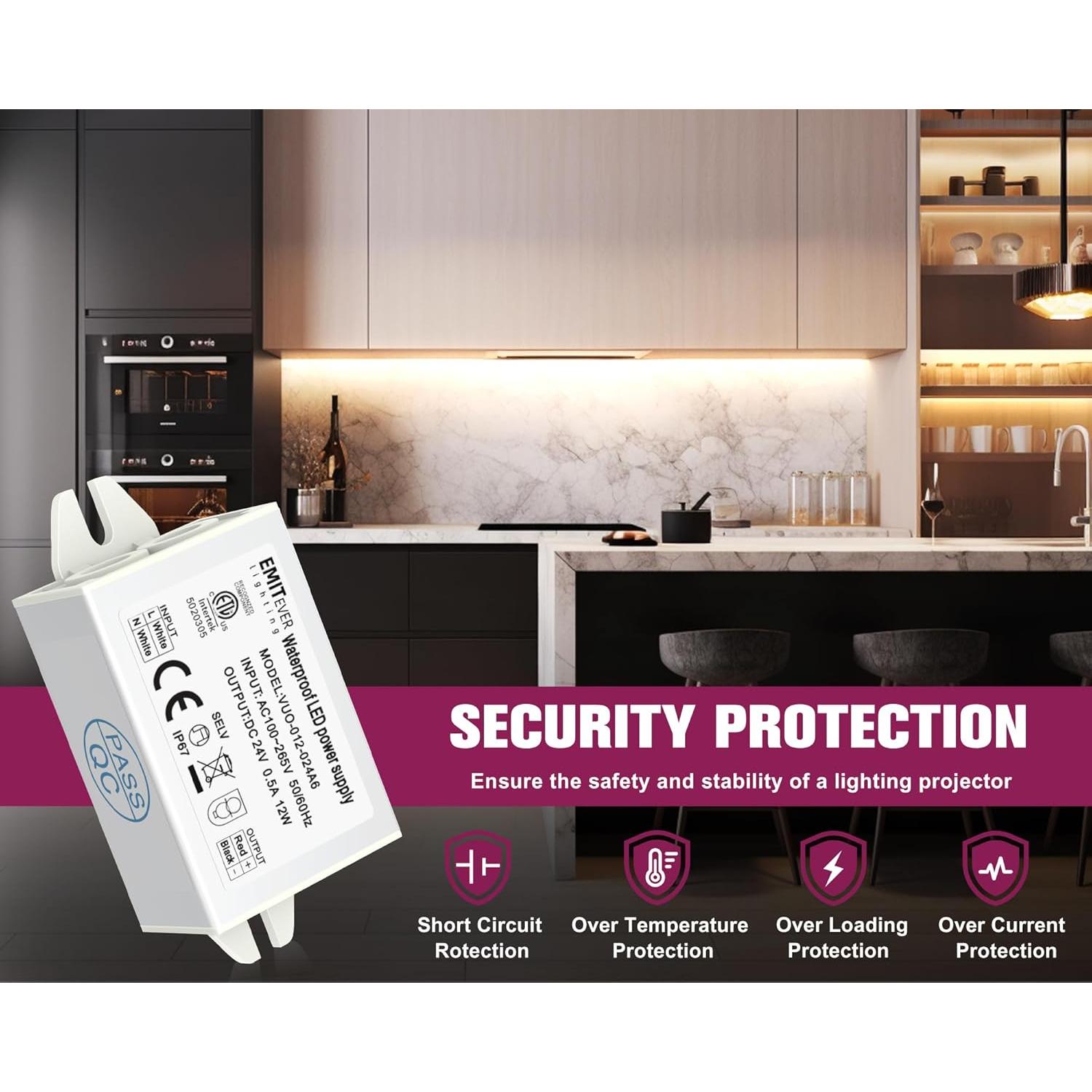 Fuente de Alimentación LED 24V 12W EMITEVER 2-Pack IP67