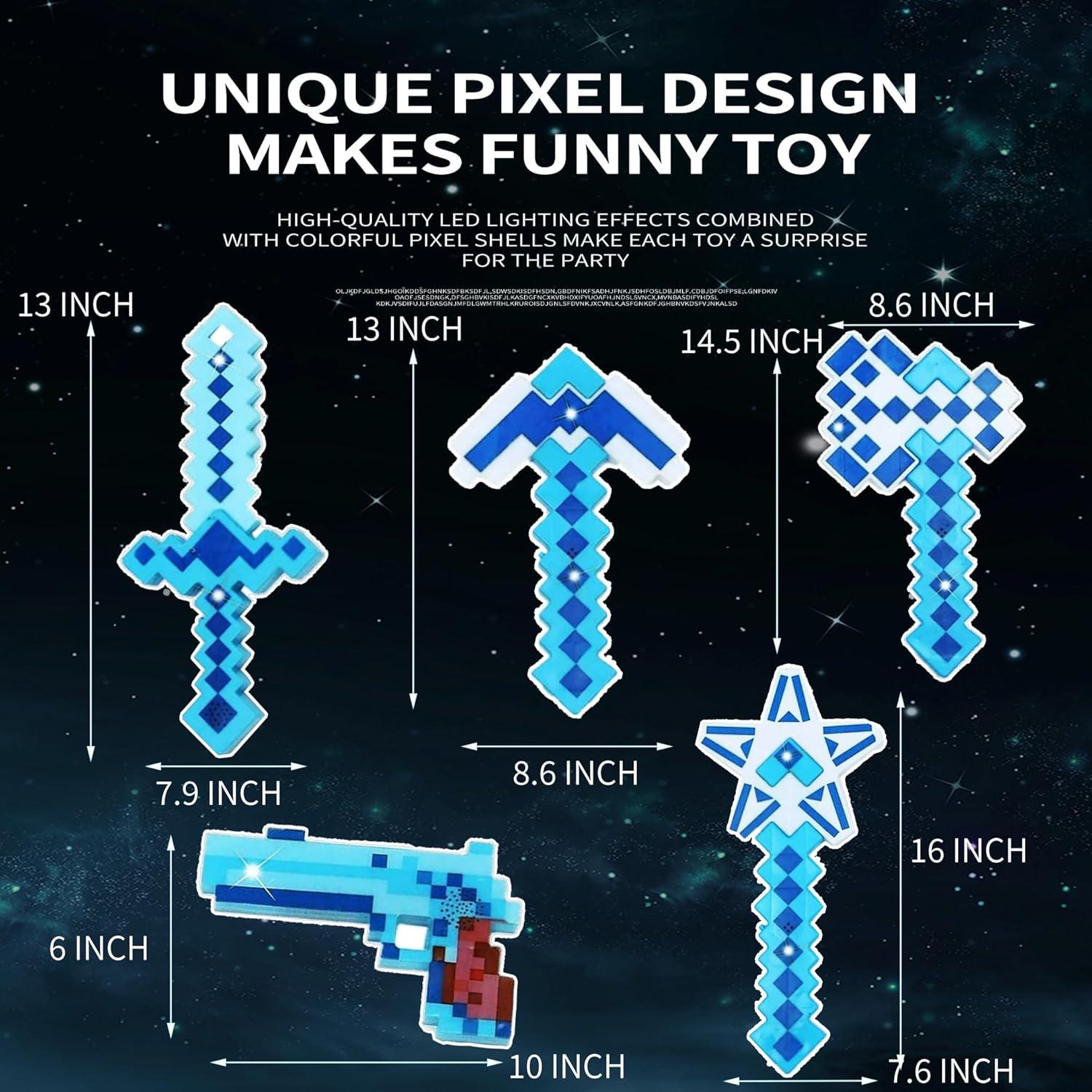 Juego de 5 Espadas LED Pixeladas Mushroomcase - Verde