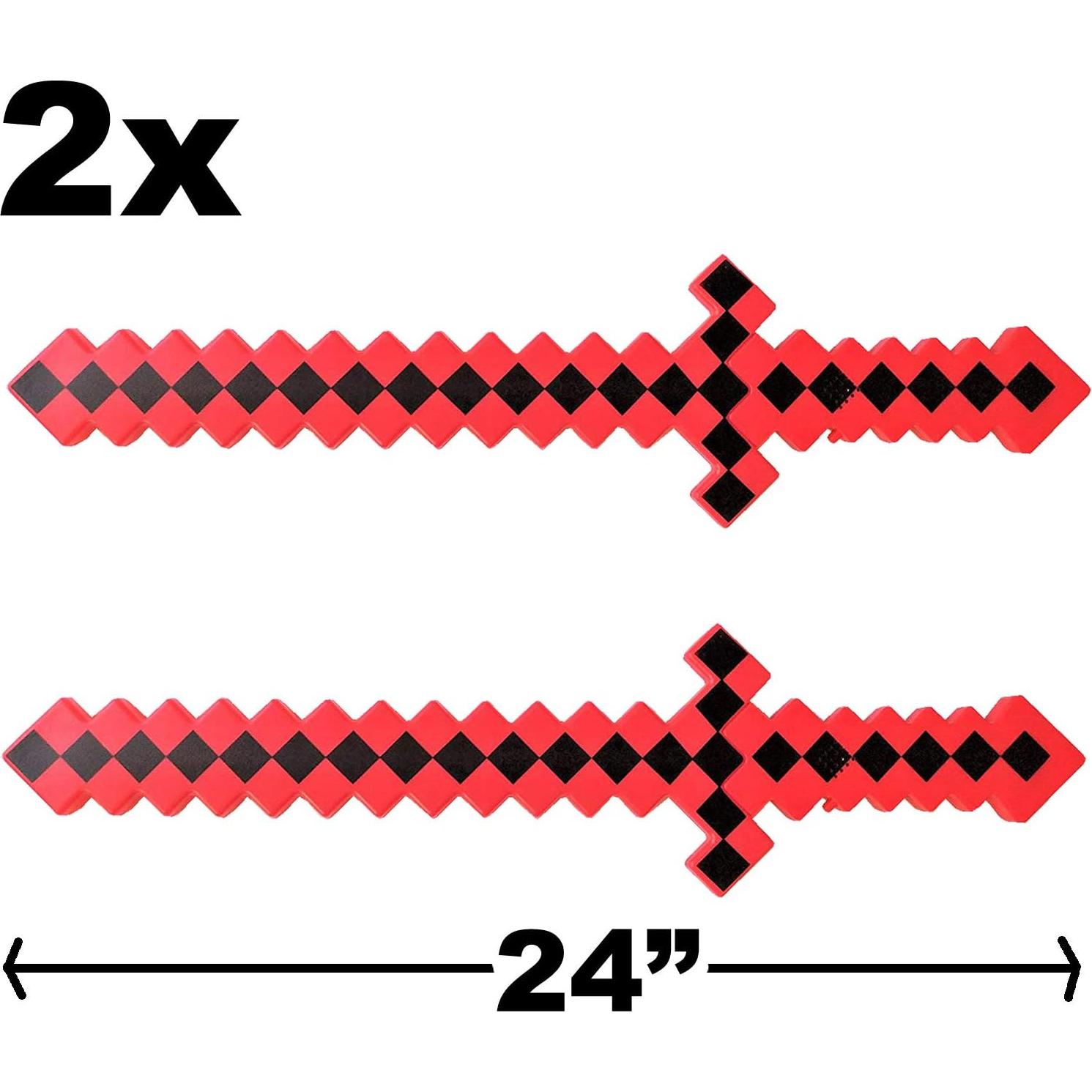 Paquete de 2 Espadas de Juguete LED Pixel 61cm Fun