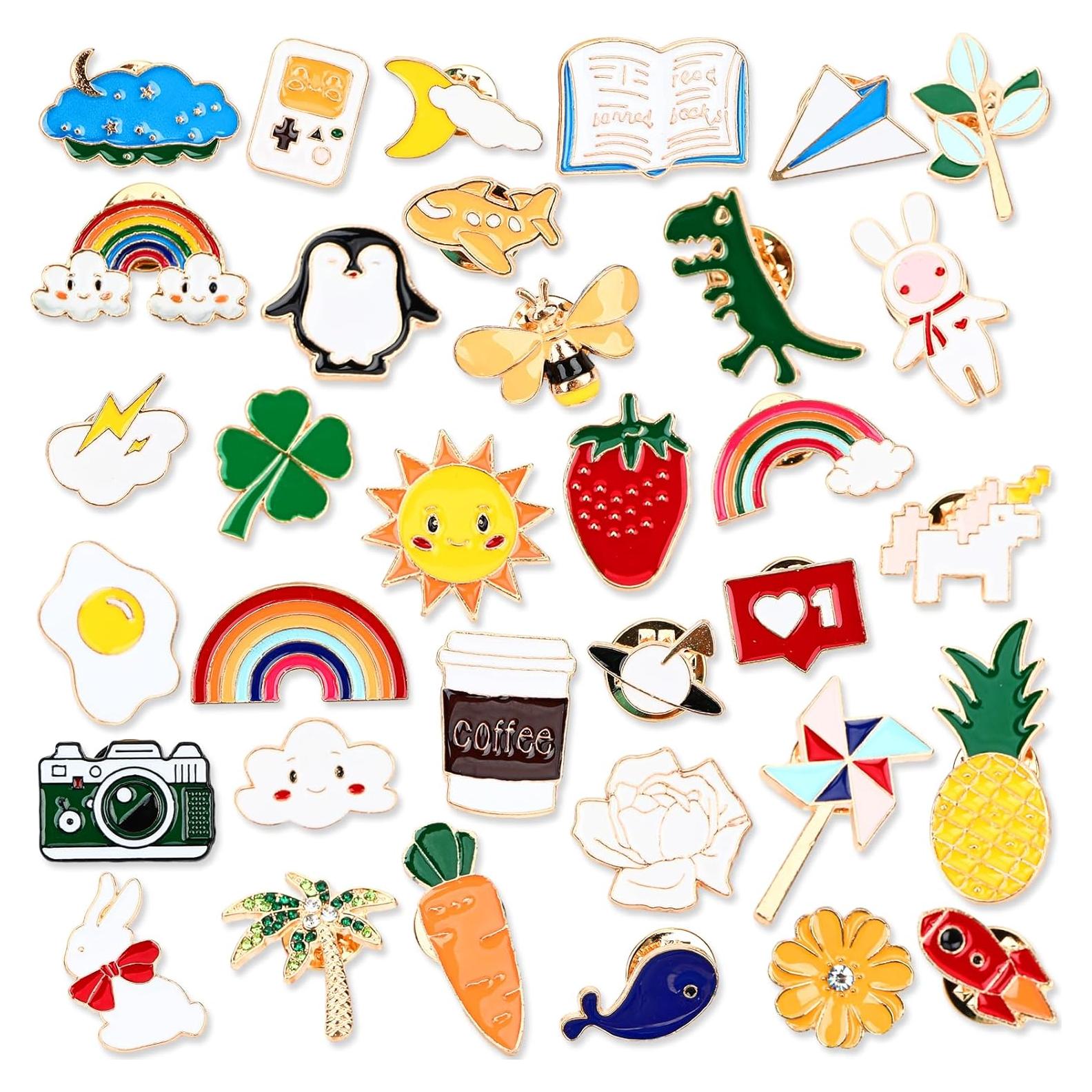 36 Pines de Esmalte DTOFOOT Animales y Plantas Diversos