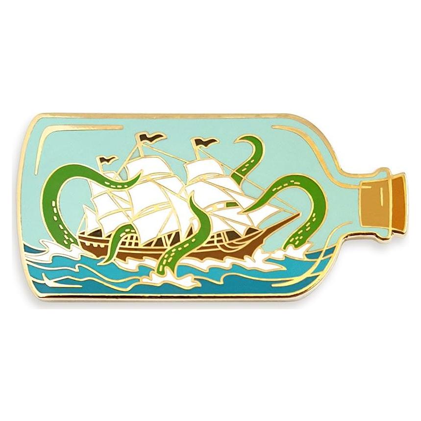 Pin de Solapa Esmalte Barco en Botella Pinsanity 4.45cm