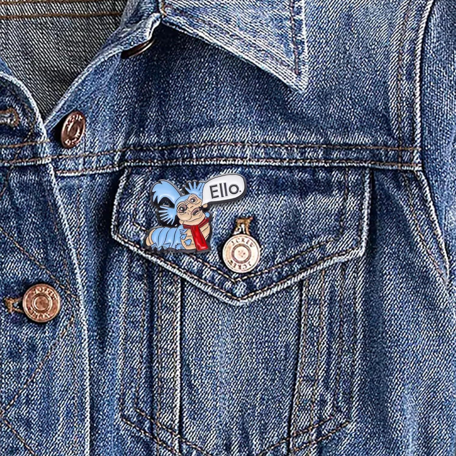 Pin Vintage Ello Worm - Esmalte para Ropa y Mochilas