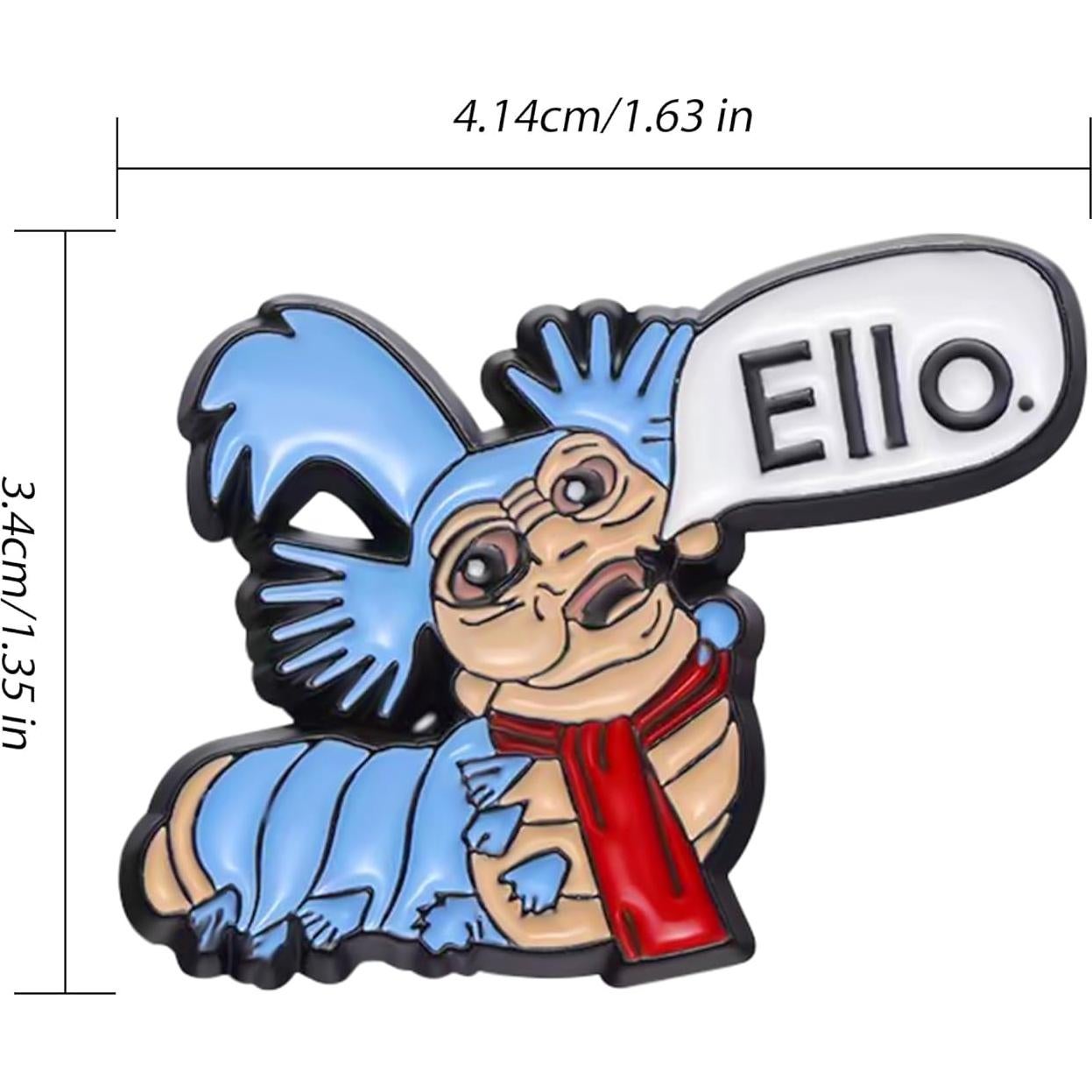 Pin Vintage Ello Worm - Esmalte para Ropa y Mochilas