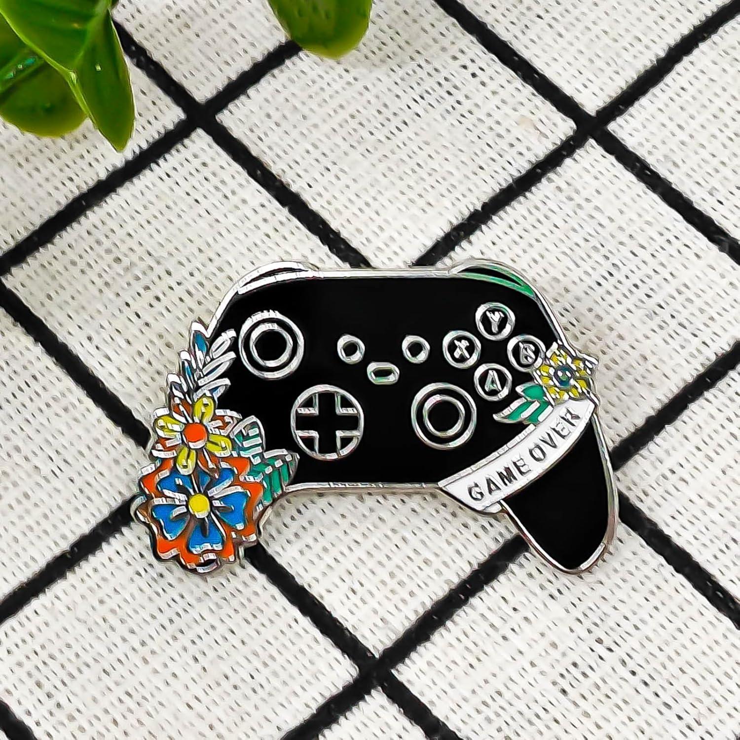 Pin de Esmalte Game Over SKYFENGCN - 3.30 cm - Calidad Premium