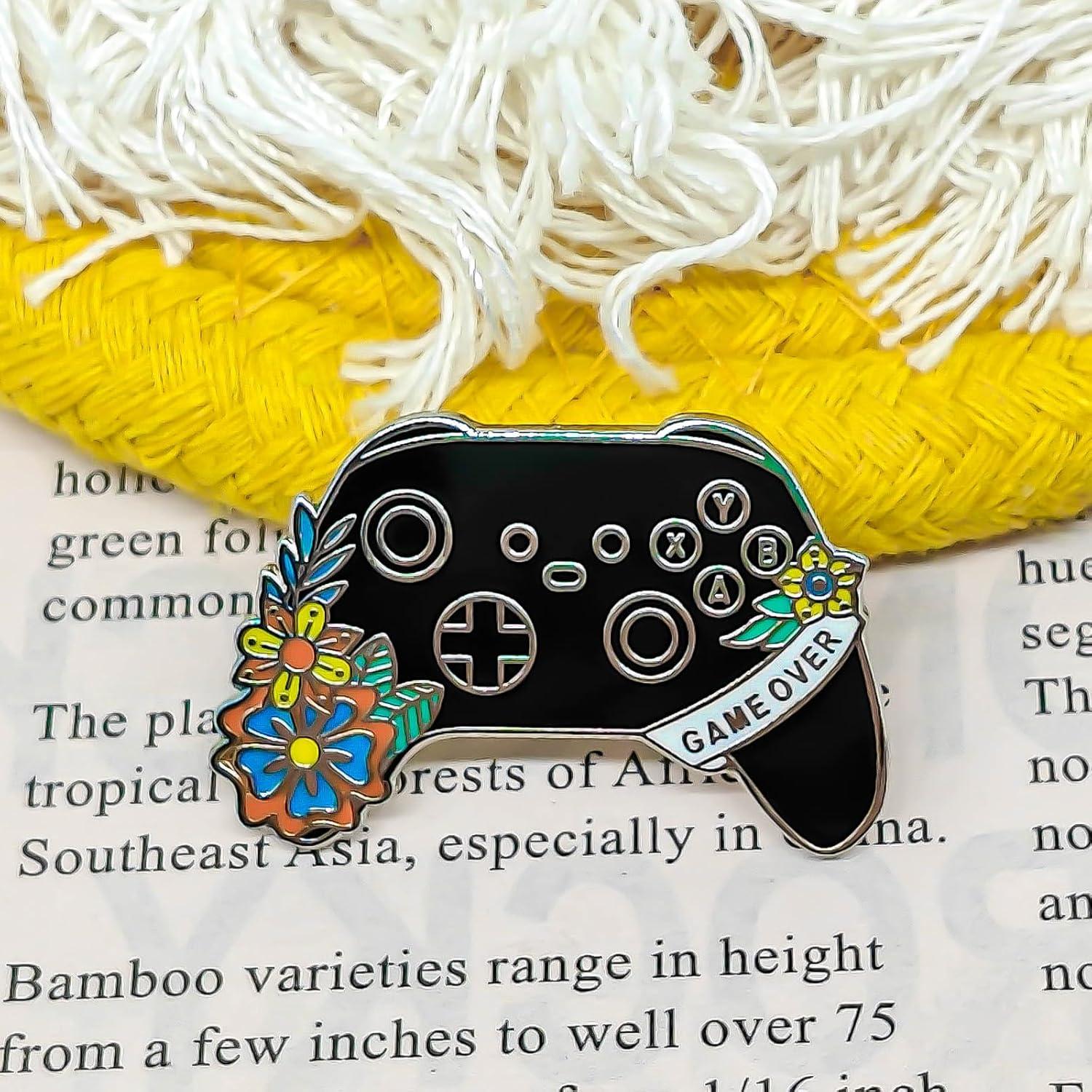 Pin de Esmalte Game Over SKYFENGCN - 3.30 cm - Calidad Premium