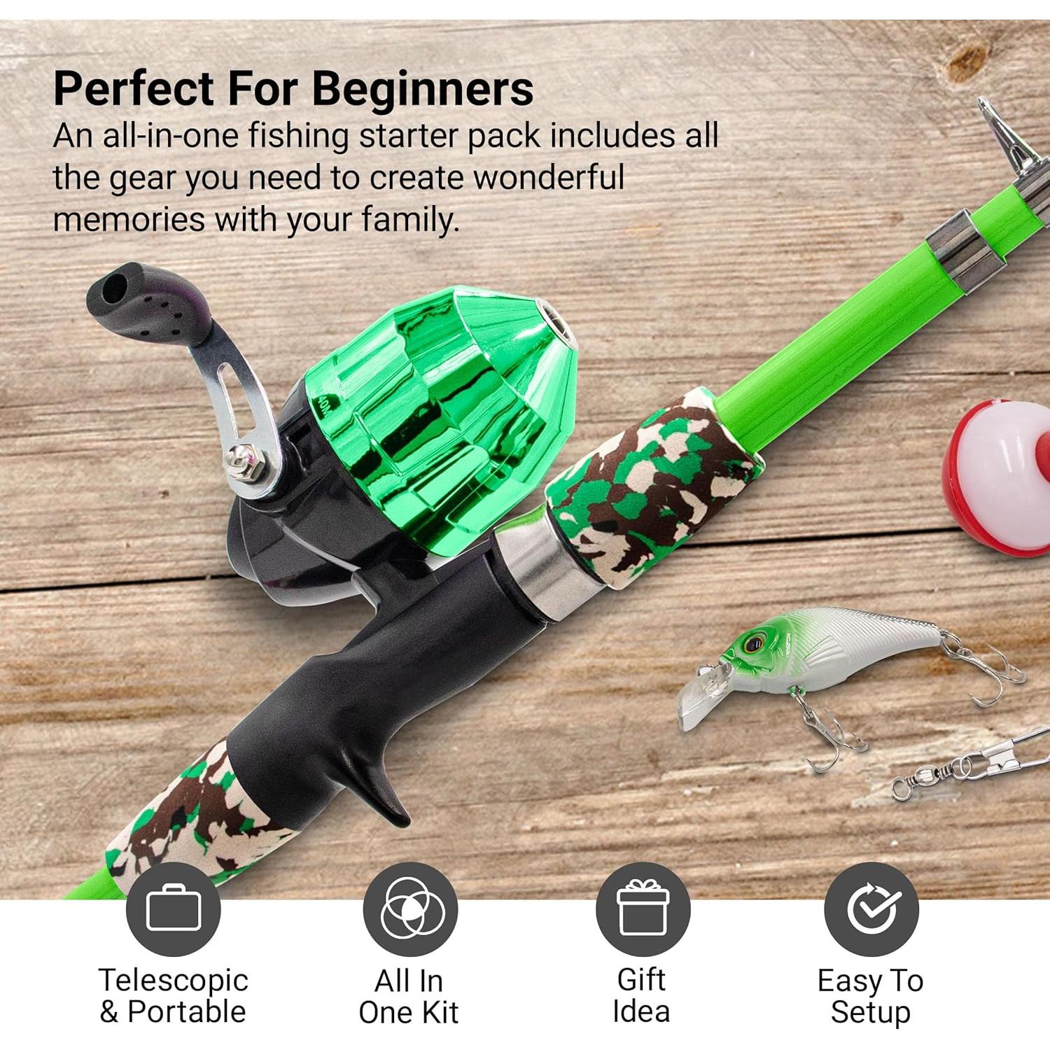 Caña de Pesca Telescópica Lanaak 157.5 cm para Niños