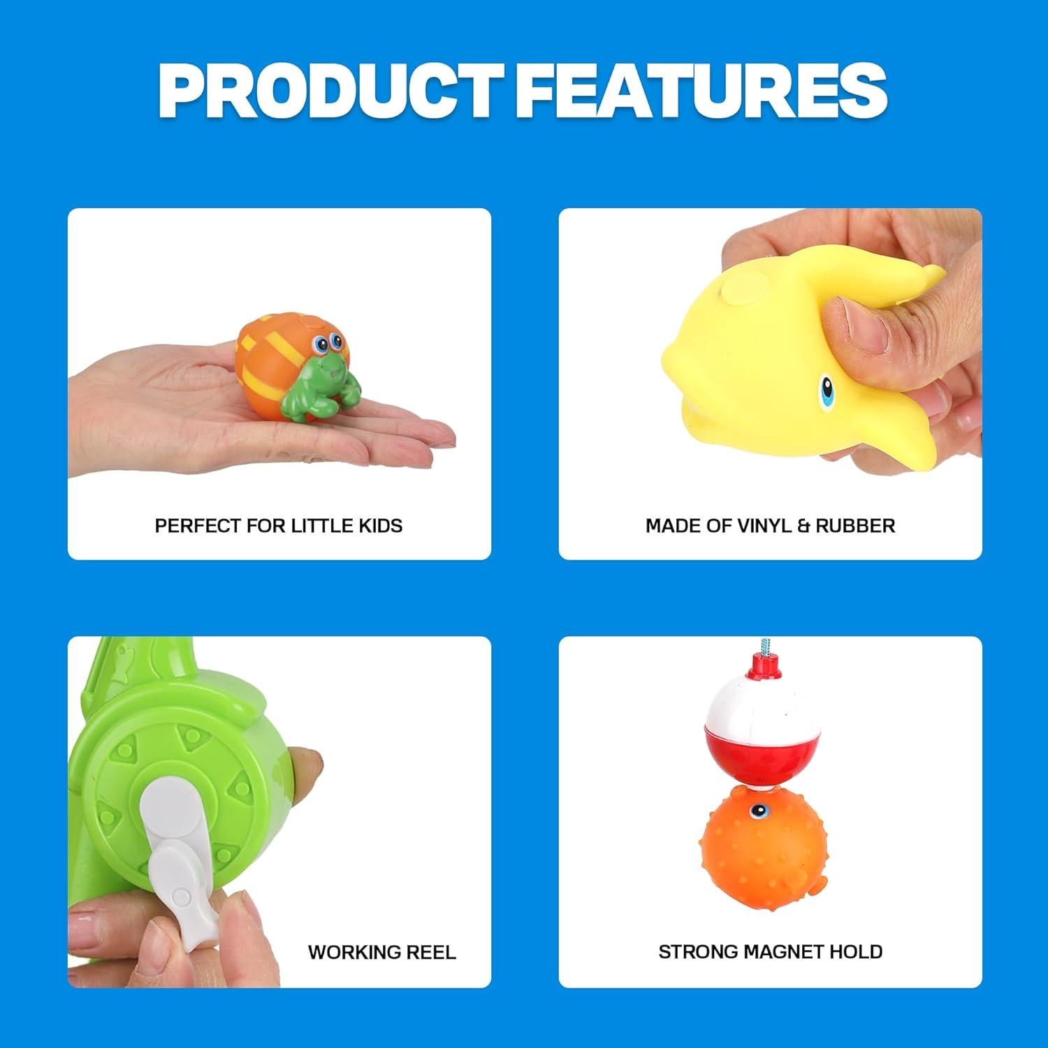 Juego de Pesca Magnético para Baño Liberty Imports - 8 Animales Marinos