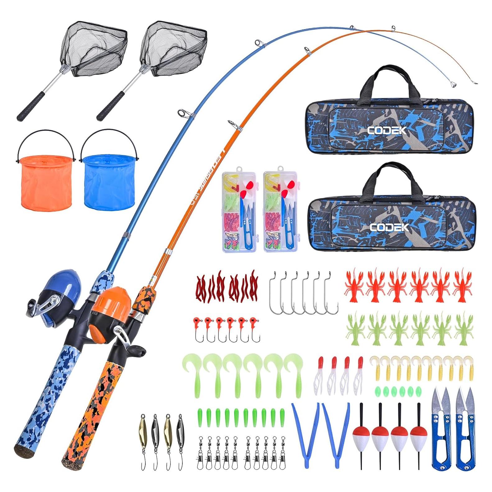 Juego de cañas de pescar CODEK para niños 1.5m con accesorios