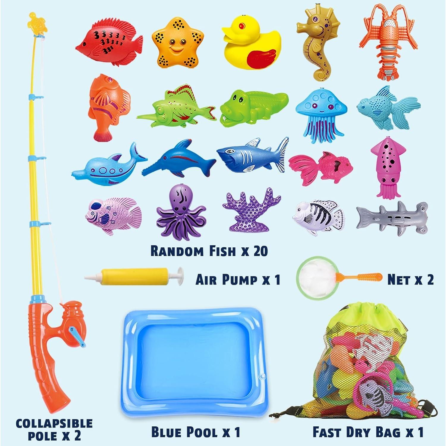 Juego de Pesca Magnética CozyBomB para Niños - 20 Peces