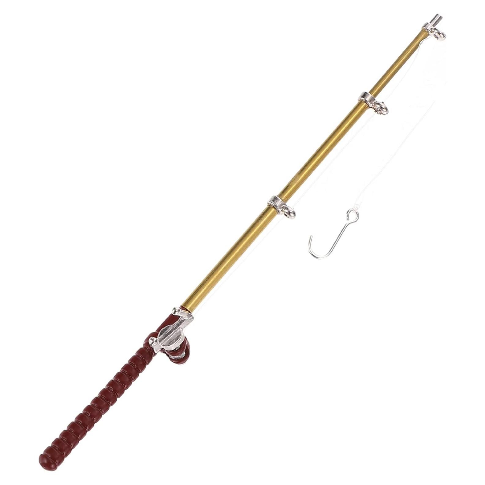 Mini Caña de Pescar para Casa de Muñecas Toddmomy 31.75cm