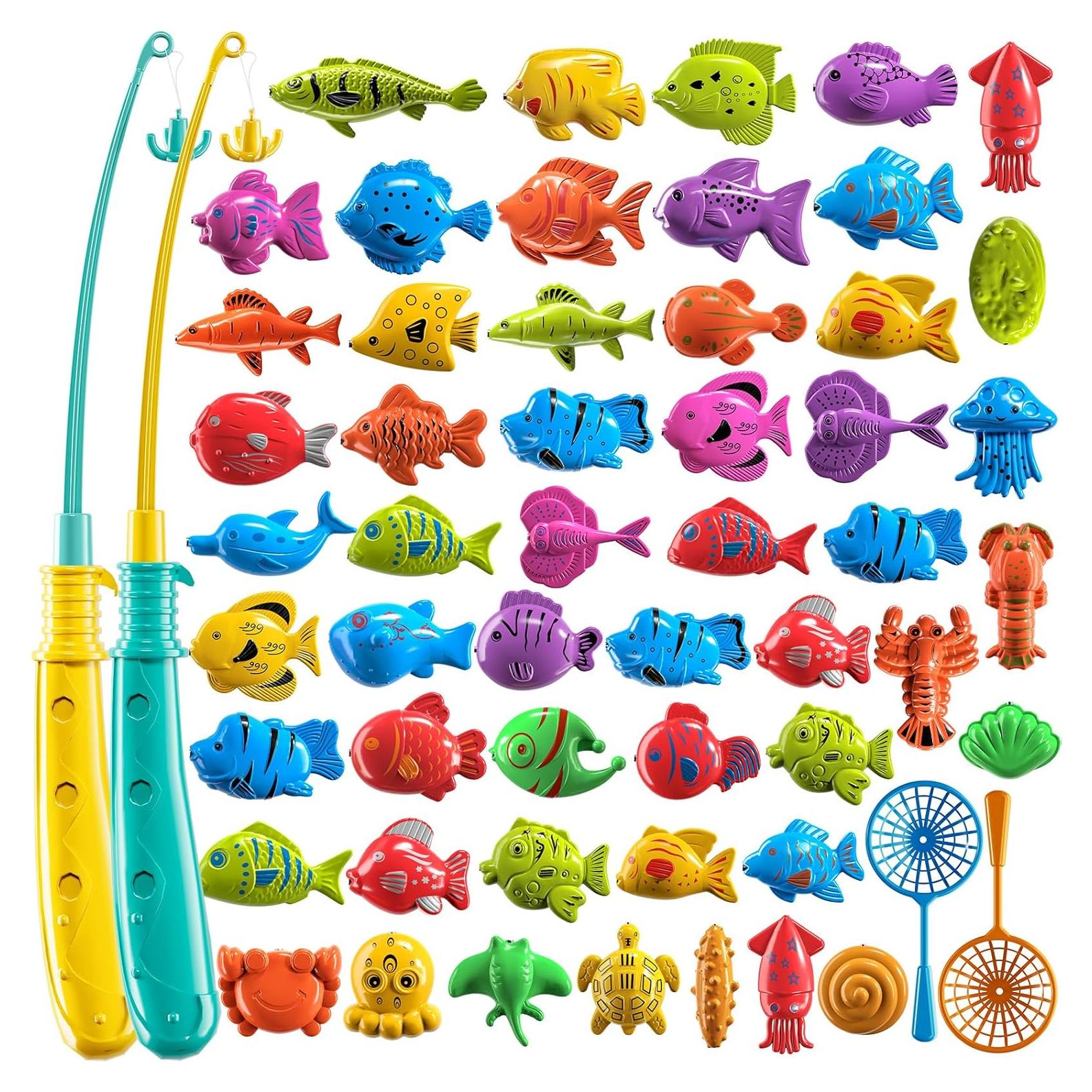 Juguete de Pesca TEMI para Niños 3 a 8 Años - 51 Peces