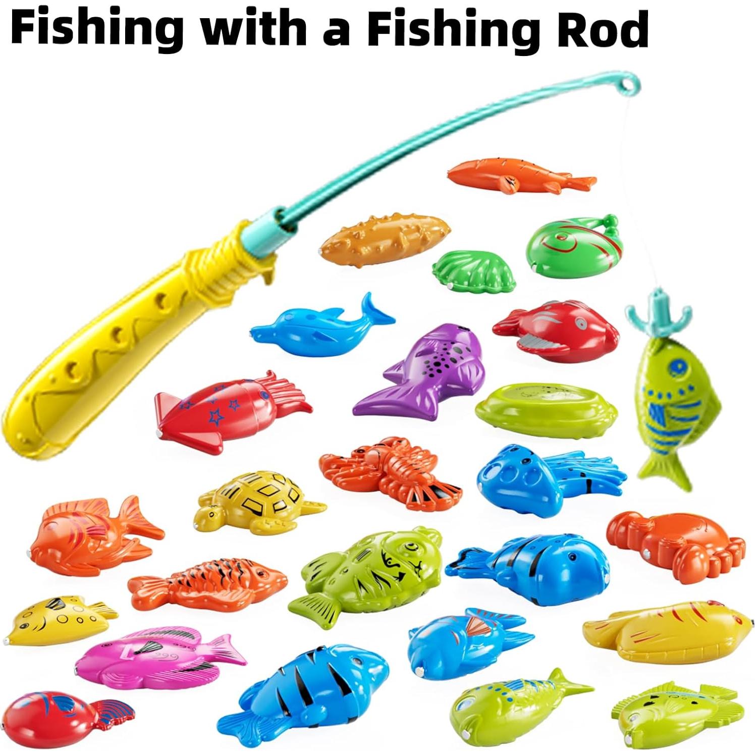 Juguete de Pesca TEMI para Niños 3 a 8 Años - 51 Peces