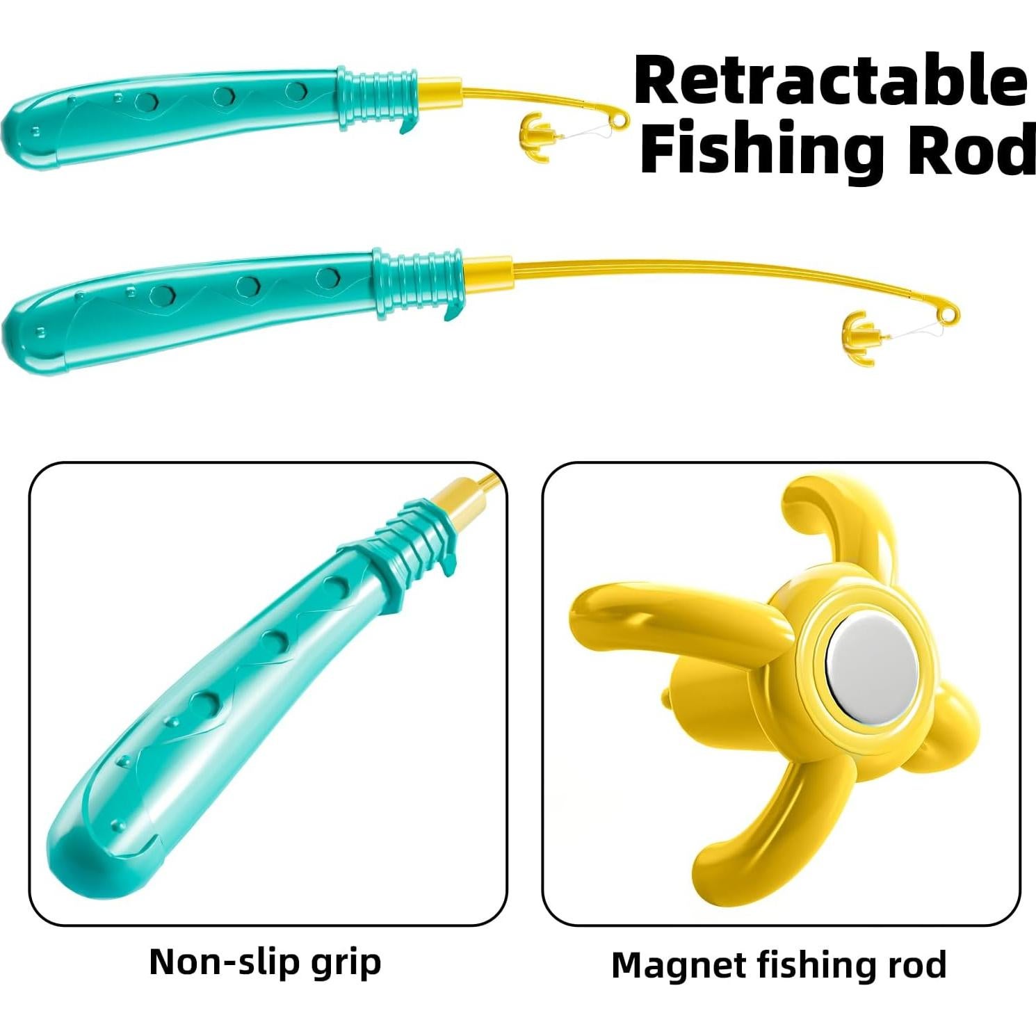 Juguete de Pesca TEMI para Niños 3 a 8 Años - 51 Peces