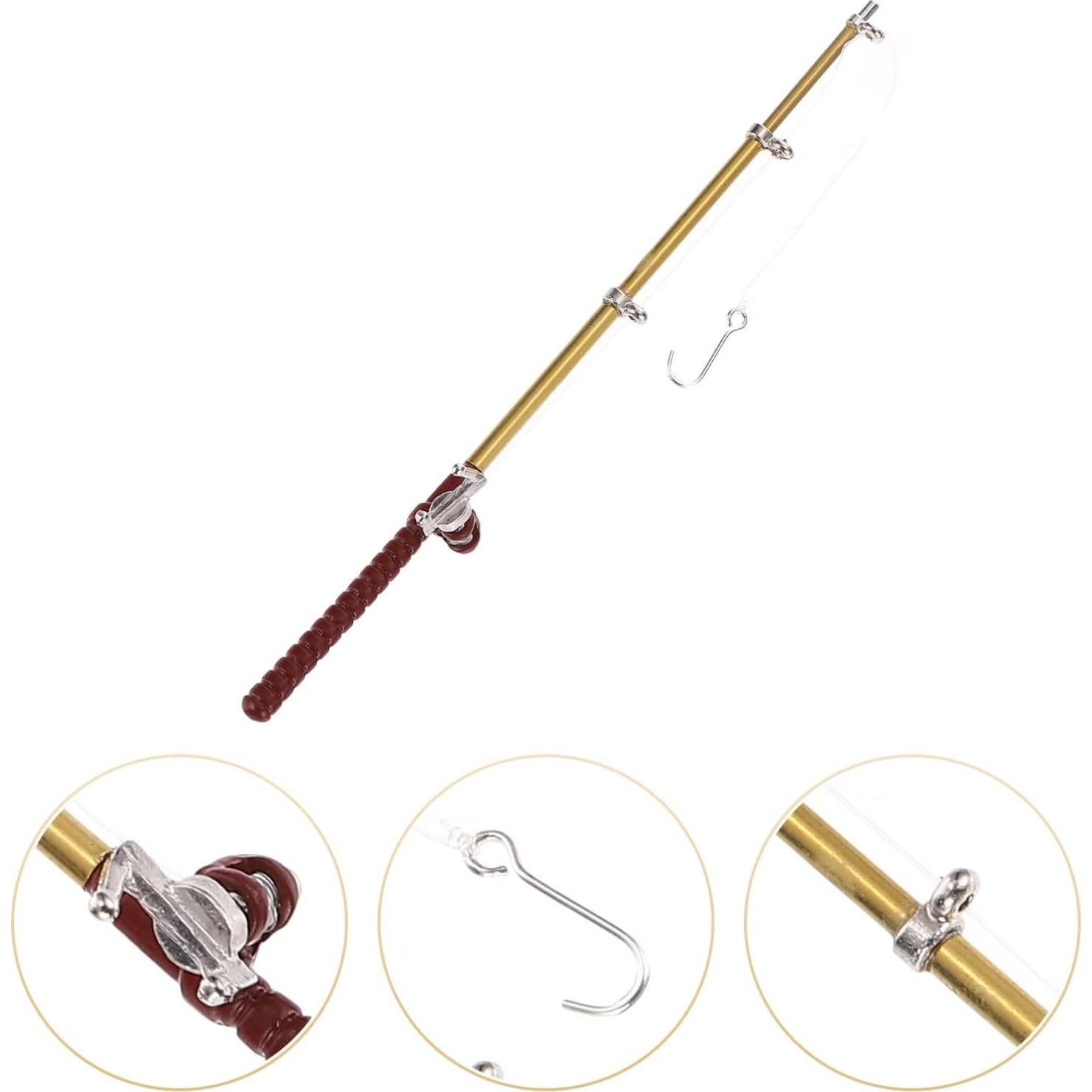 Caña de Pescar Miniatura TOYANDONA para Casa de Muñecas