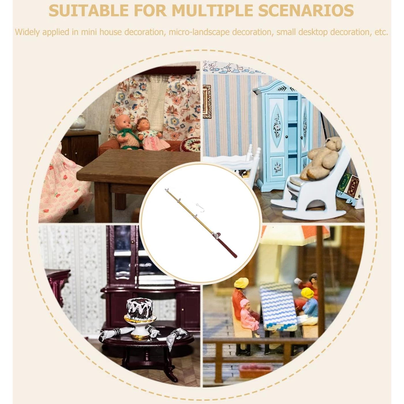 Caña de Pescar Miniatura TOYANDONA para Casa de Muñecas