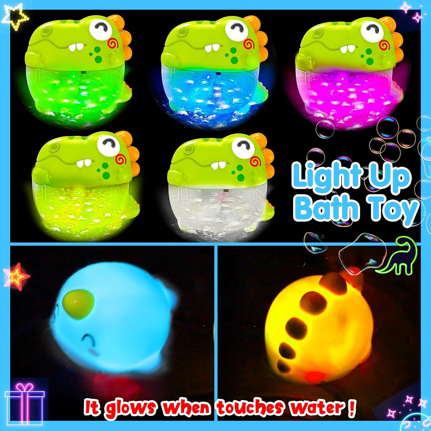 Juguetes de baño iluminados Qirtey con burbujas y música