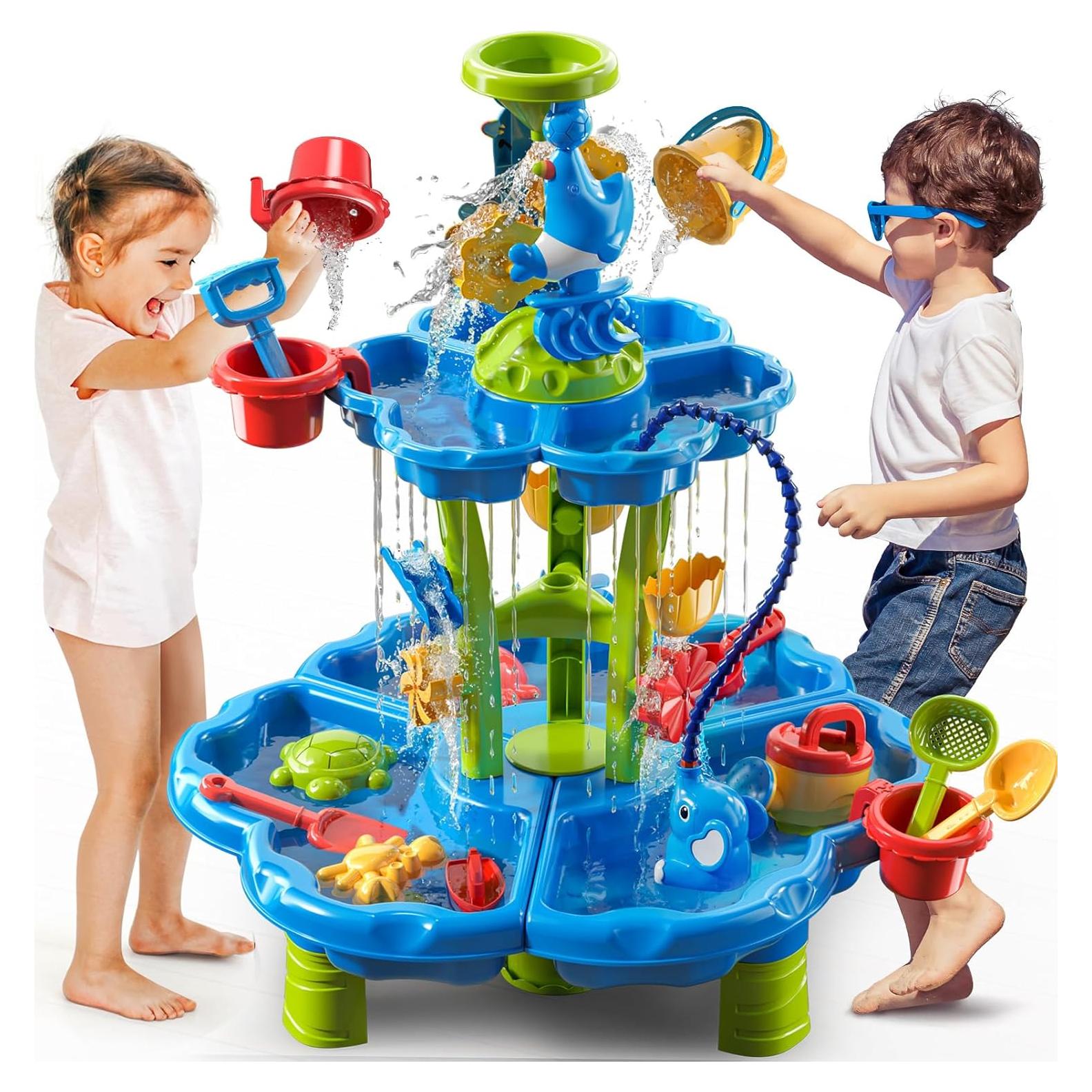 Mesa de Agua para Niños JUKUDAHU 60x60 cm con Bomba Elefante