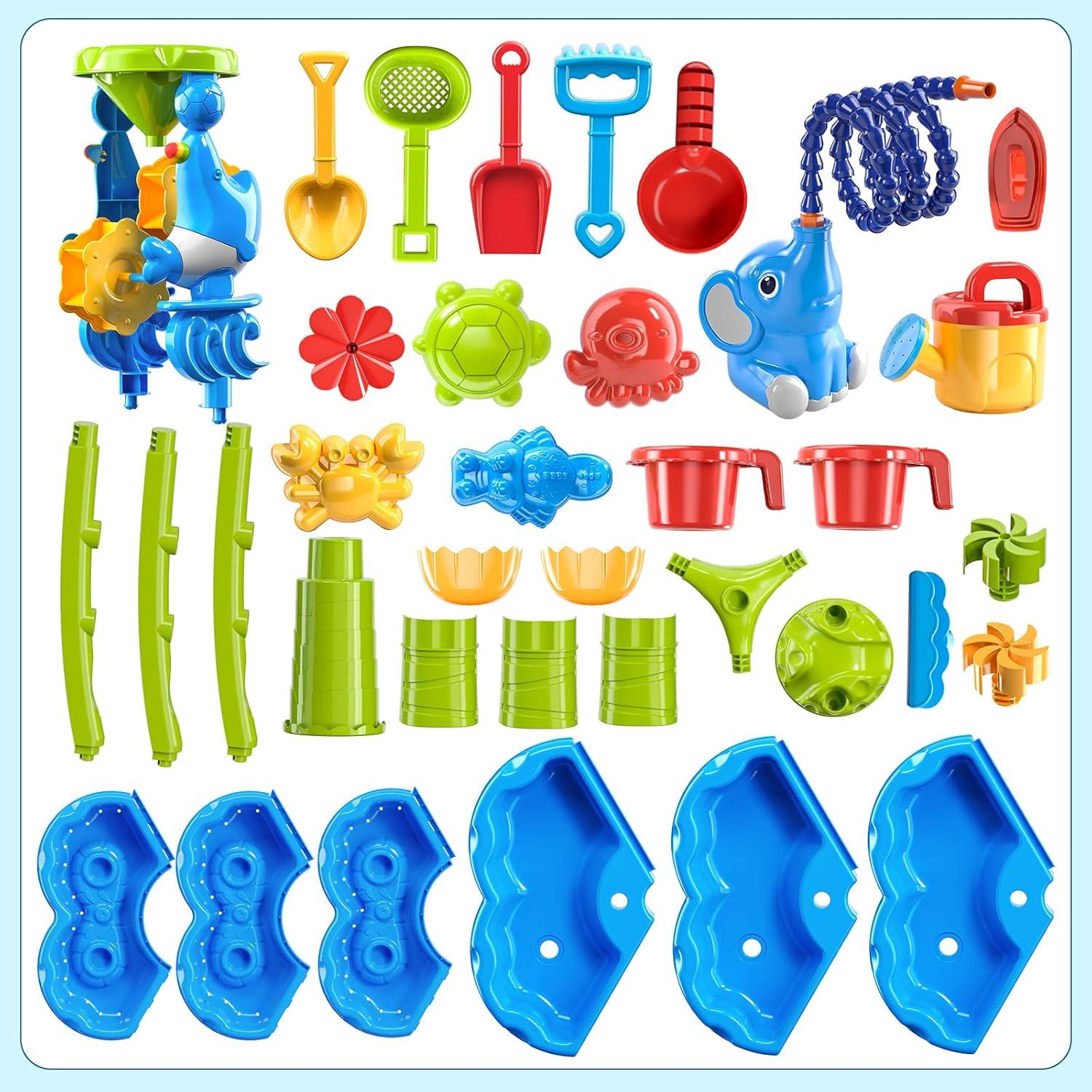 Mesa de Agua para Niños JUKUDAHU 60x60 cm con Bomba Elefante