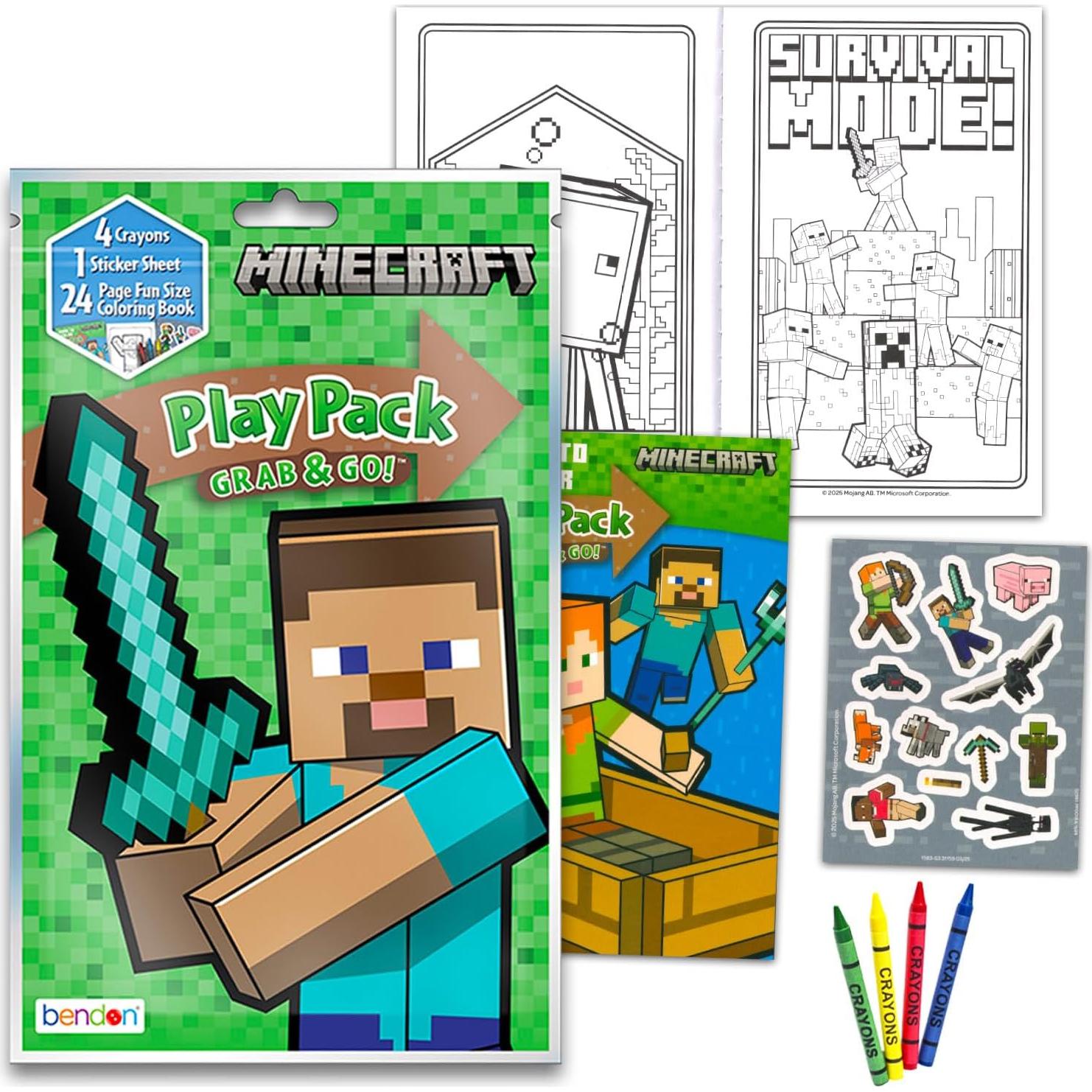 Libro para Colorear Minecraft Imagine Ink con Stickers