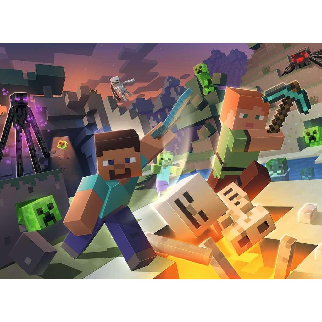Rompecabezas Ravensburger Monster Minecraft 100 Piezas XXL