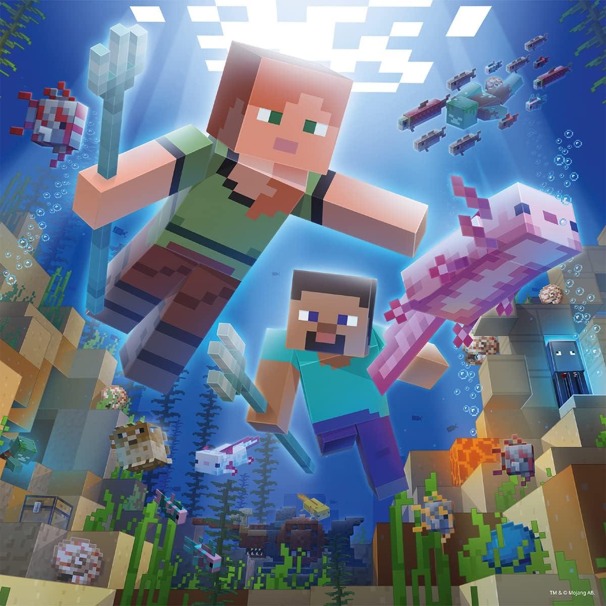 Rompecabezas Ravensburger Biomas de Minecraft 3x49 piezas