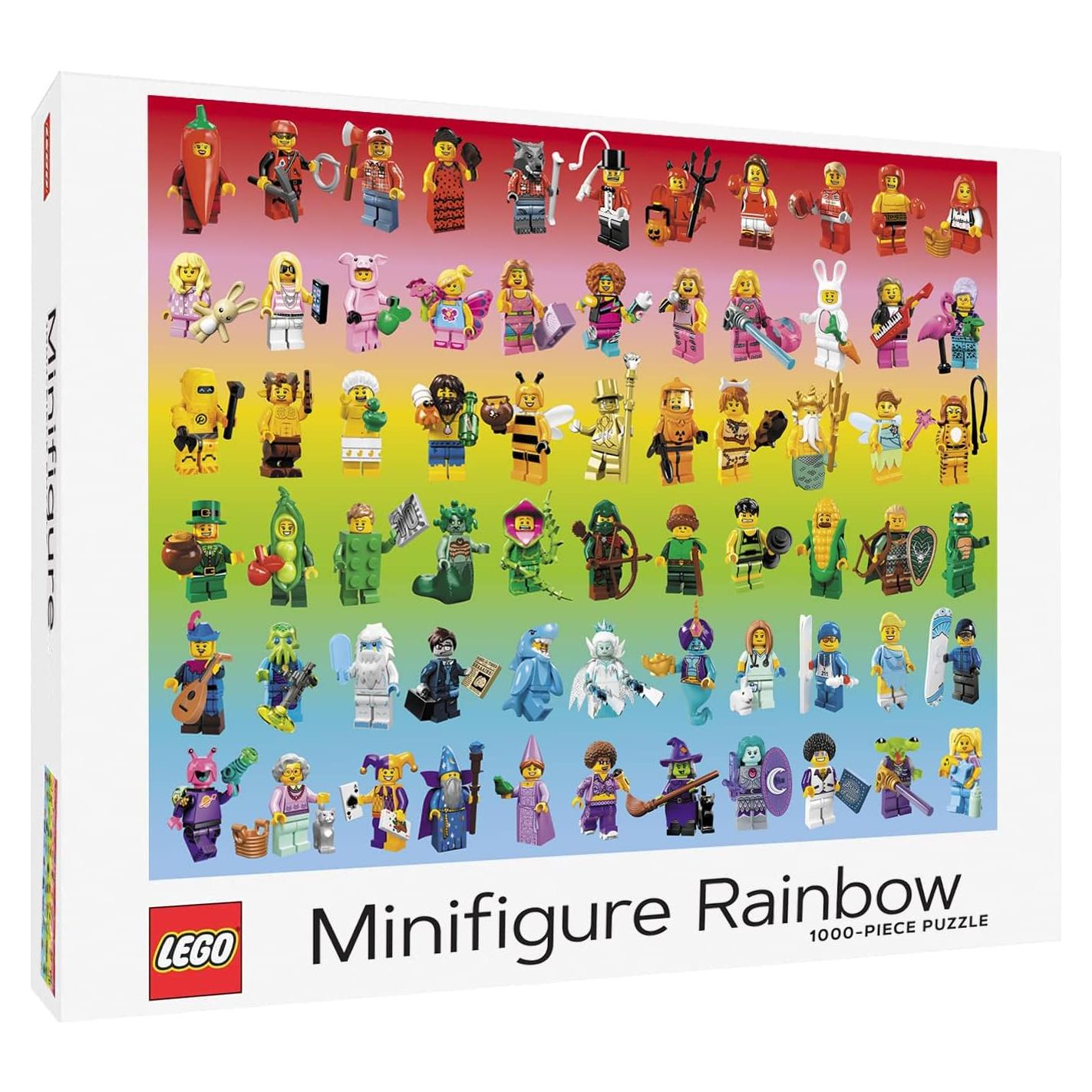 Rompecabezas 1000 Piezas LEGO Minifigura Arcoíris 63.5x50.8cm