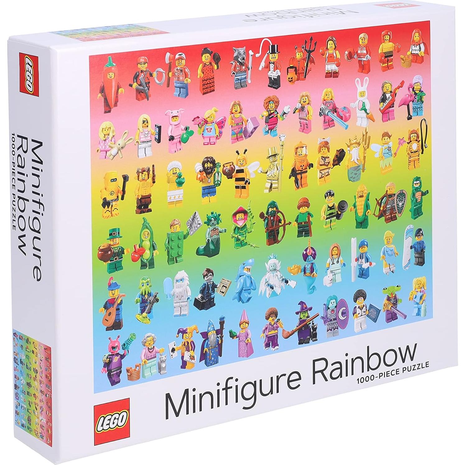 Rompecabezas 1000 Piezas LEGO Minifigura Arcoíris 63.5x50.8cm