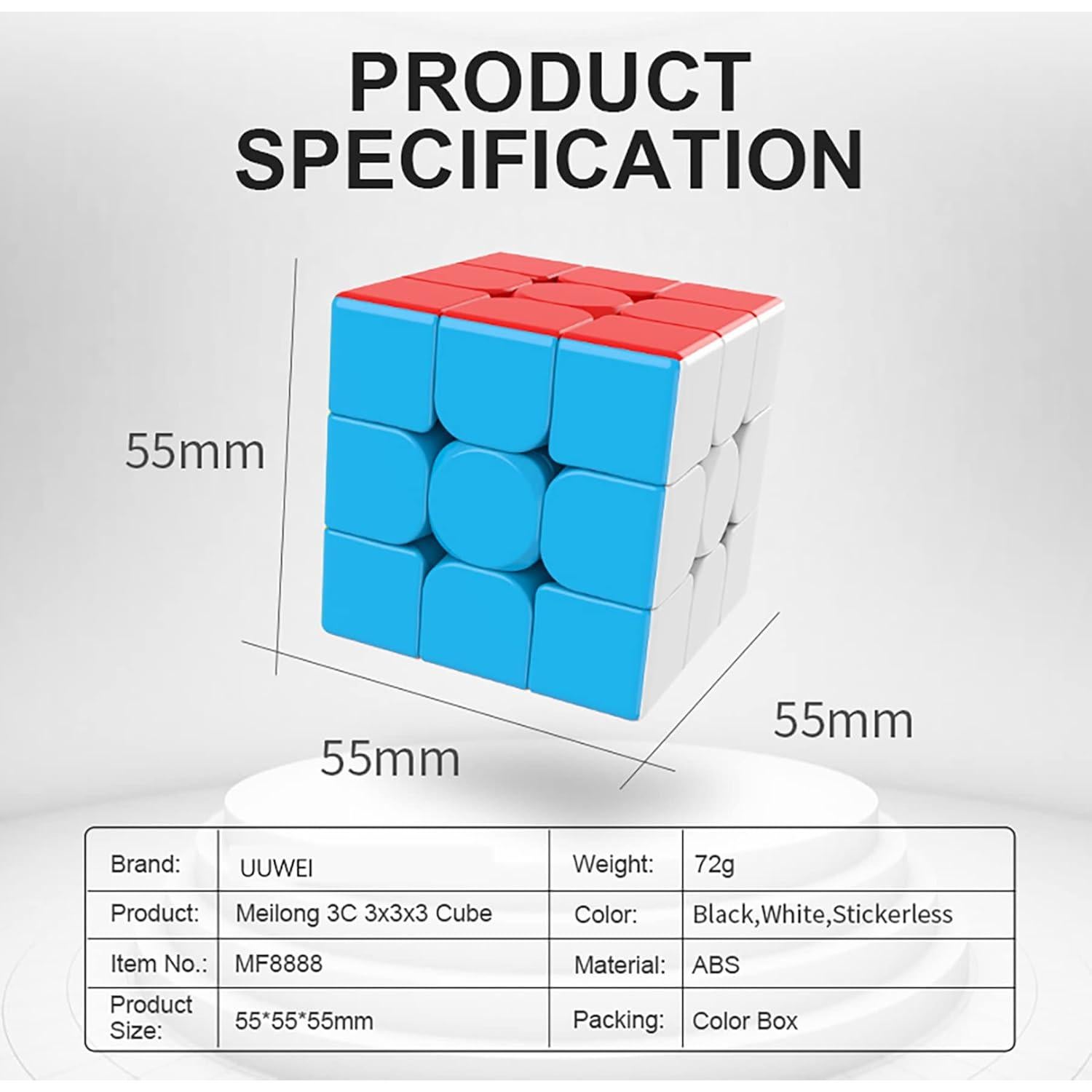 Cubo Mágico 3x3 Moyu MF8888, Rompecabezas Educativo 67.6g