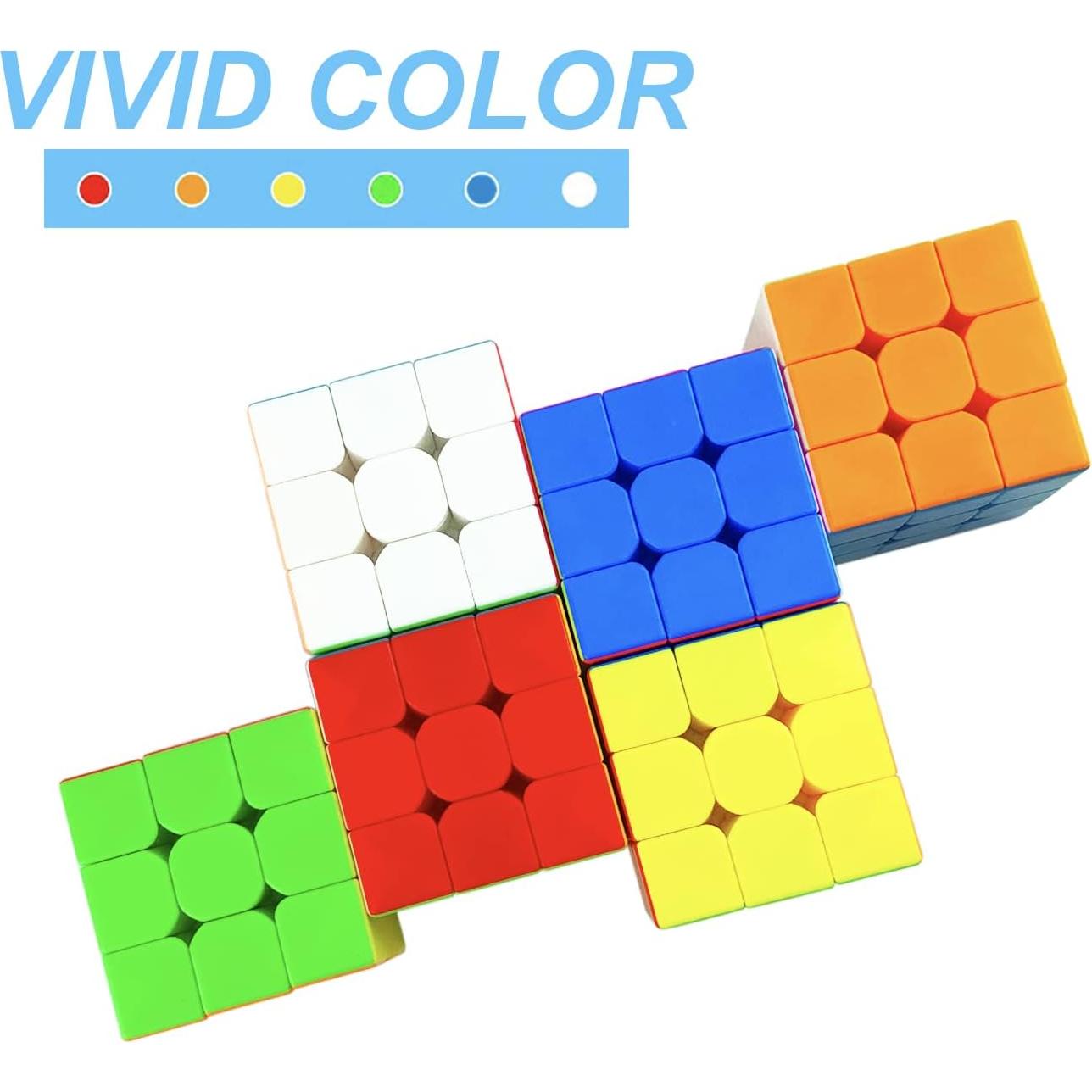 Juego de 6 Cubos Rápidos 3x3x3 Ella Dream - Giro Suave