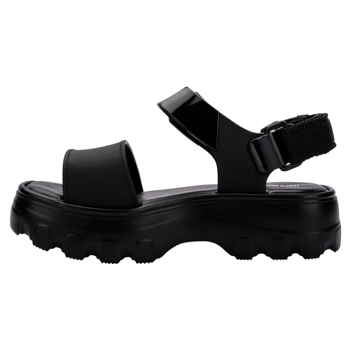 Sandalias Mini Melissa Kick Off para Niñas - Gelatina Negra