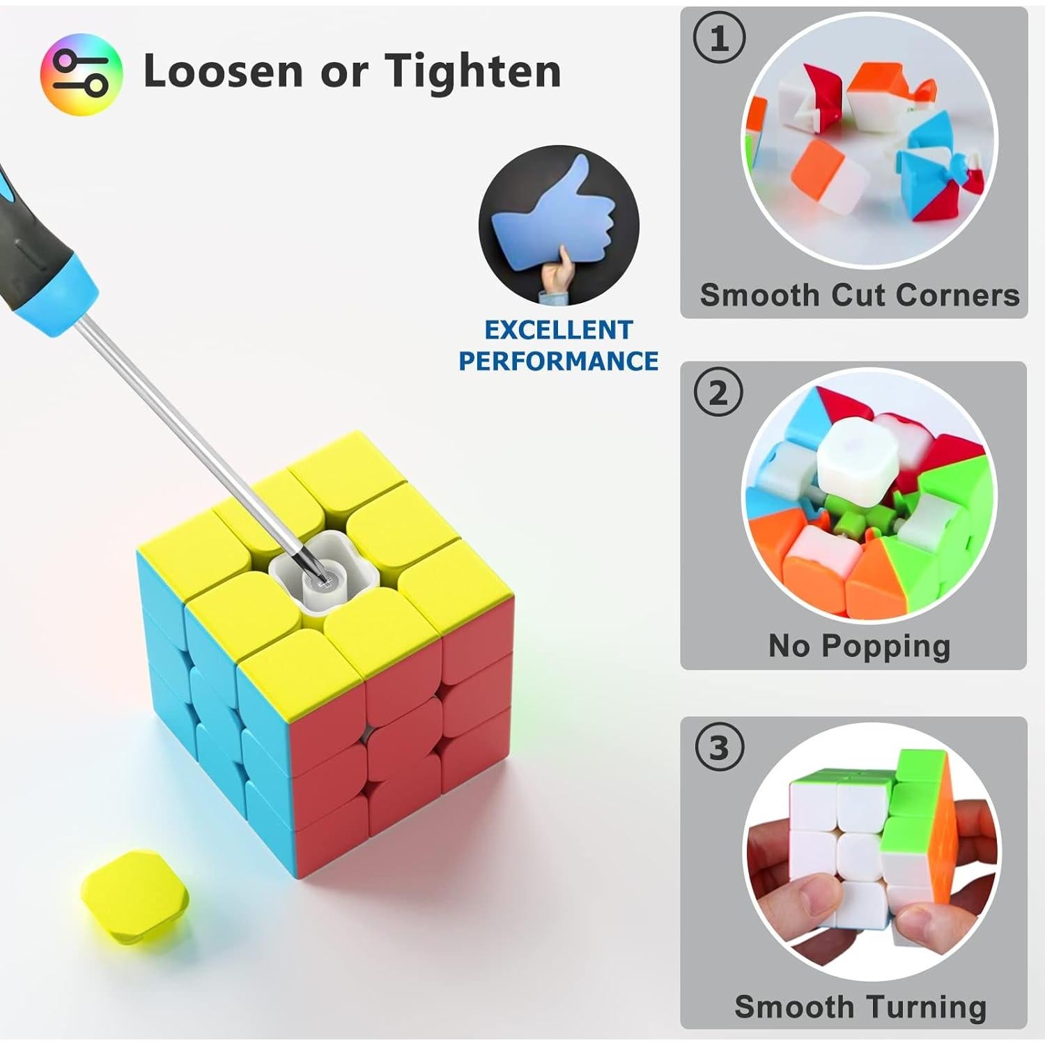 Juego de Cubos de Velocidad Vdealen 2x2 3x3 4x4 y Pirámide