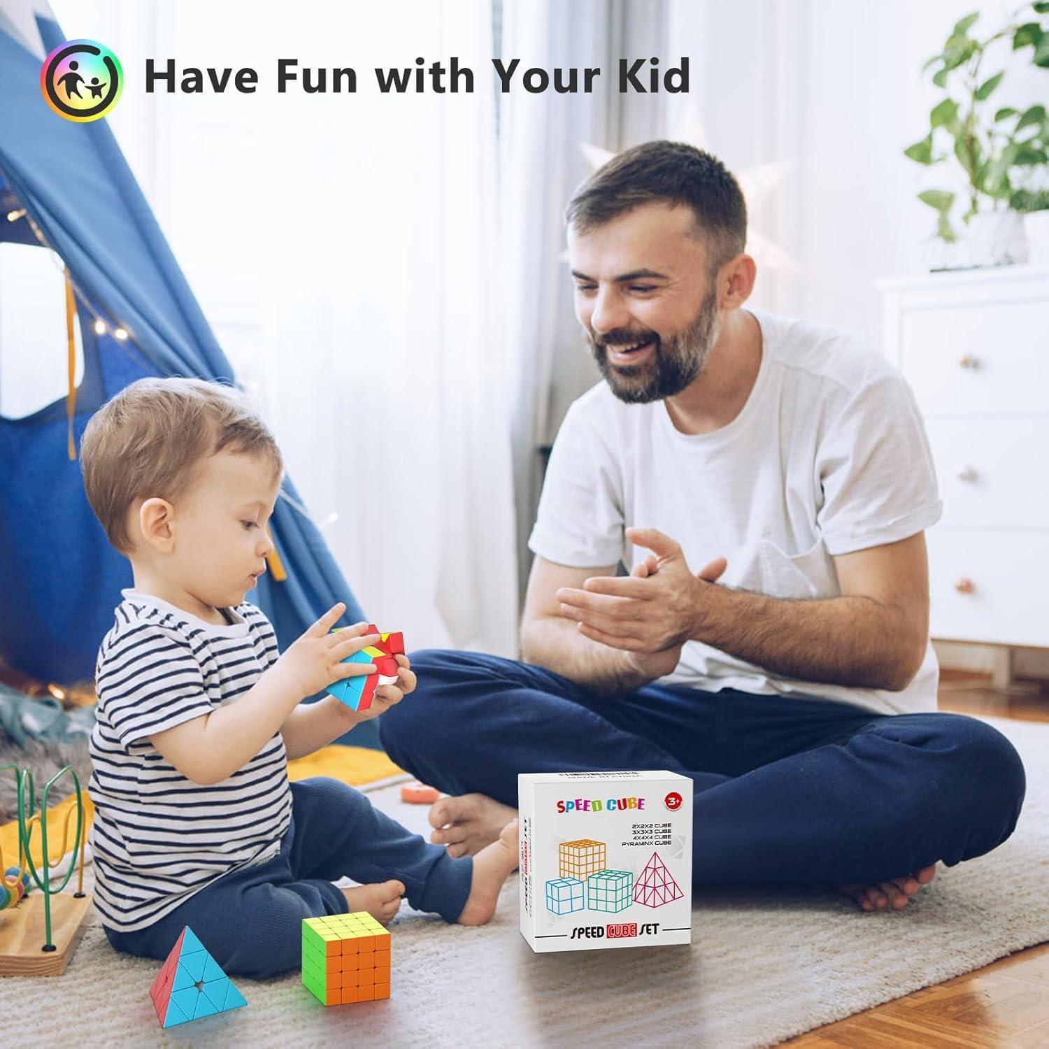 Juego de Cubos de Velocidad Vdealen 2x2 3x3 4x4 y Pirámide