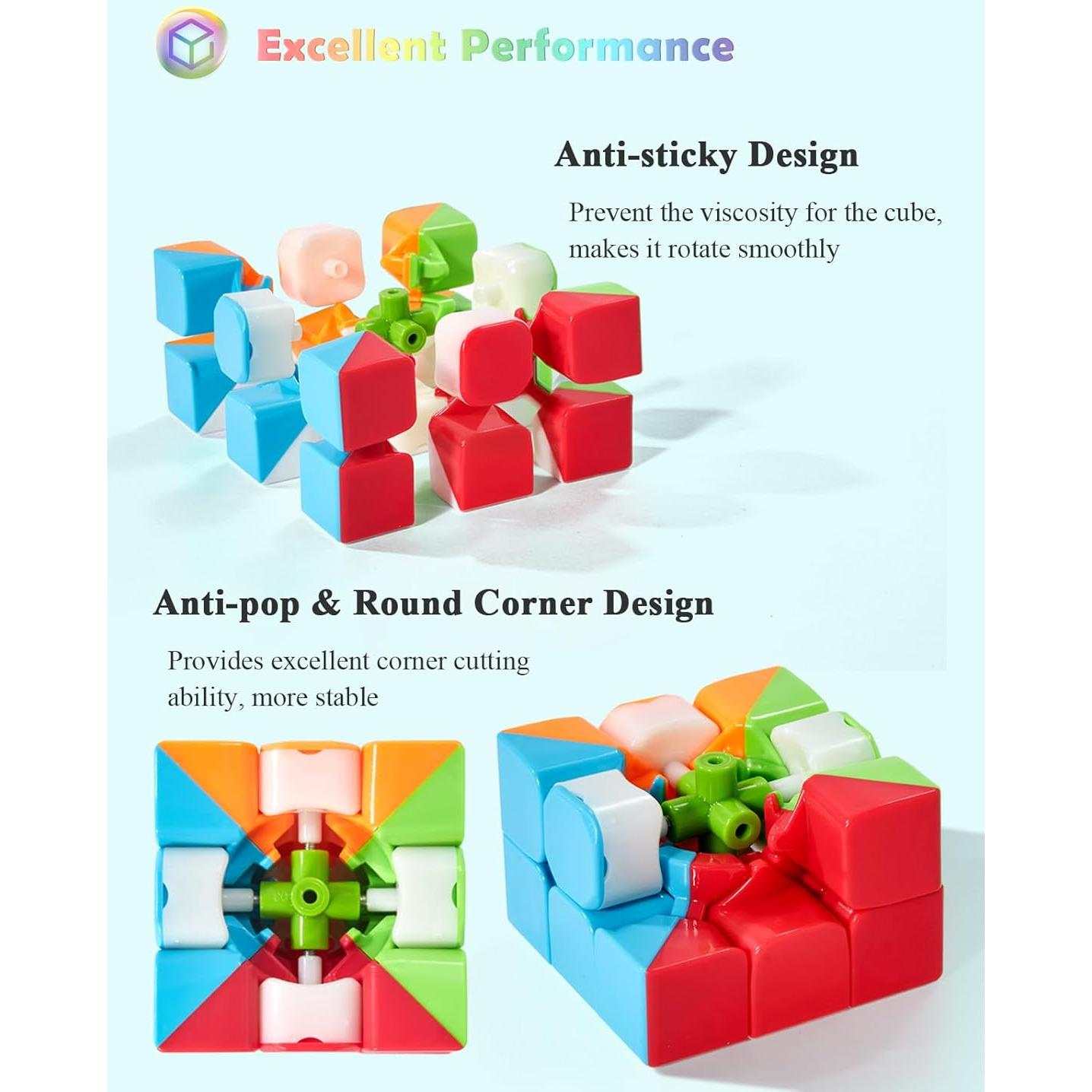 Conjunto de Cubos Mágicos Roxenda 2x2 3x3 Pirámide Puzzle