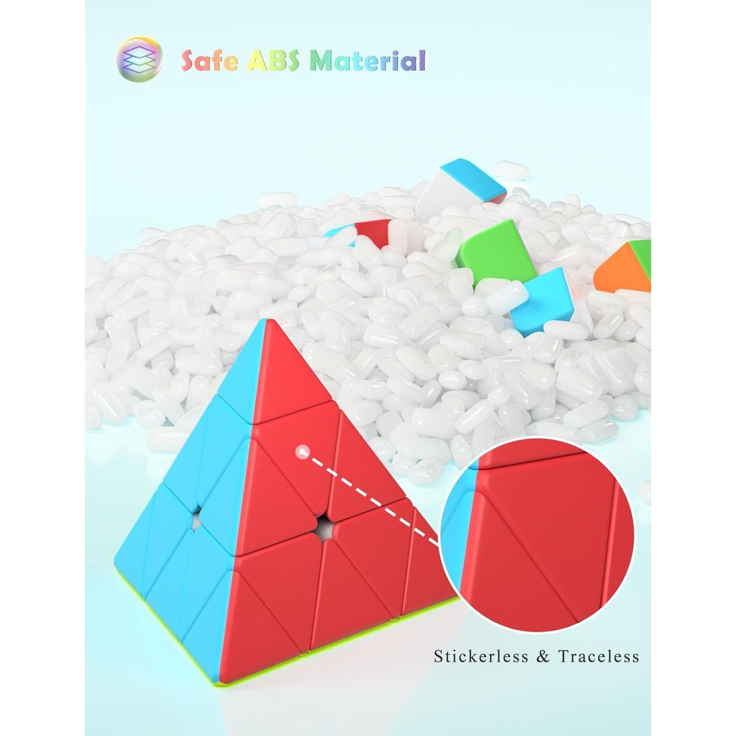 Conjunto de Cubos Mágicos Roxenda 2x2 3x3 Pirámide Puzzle