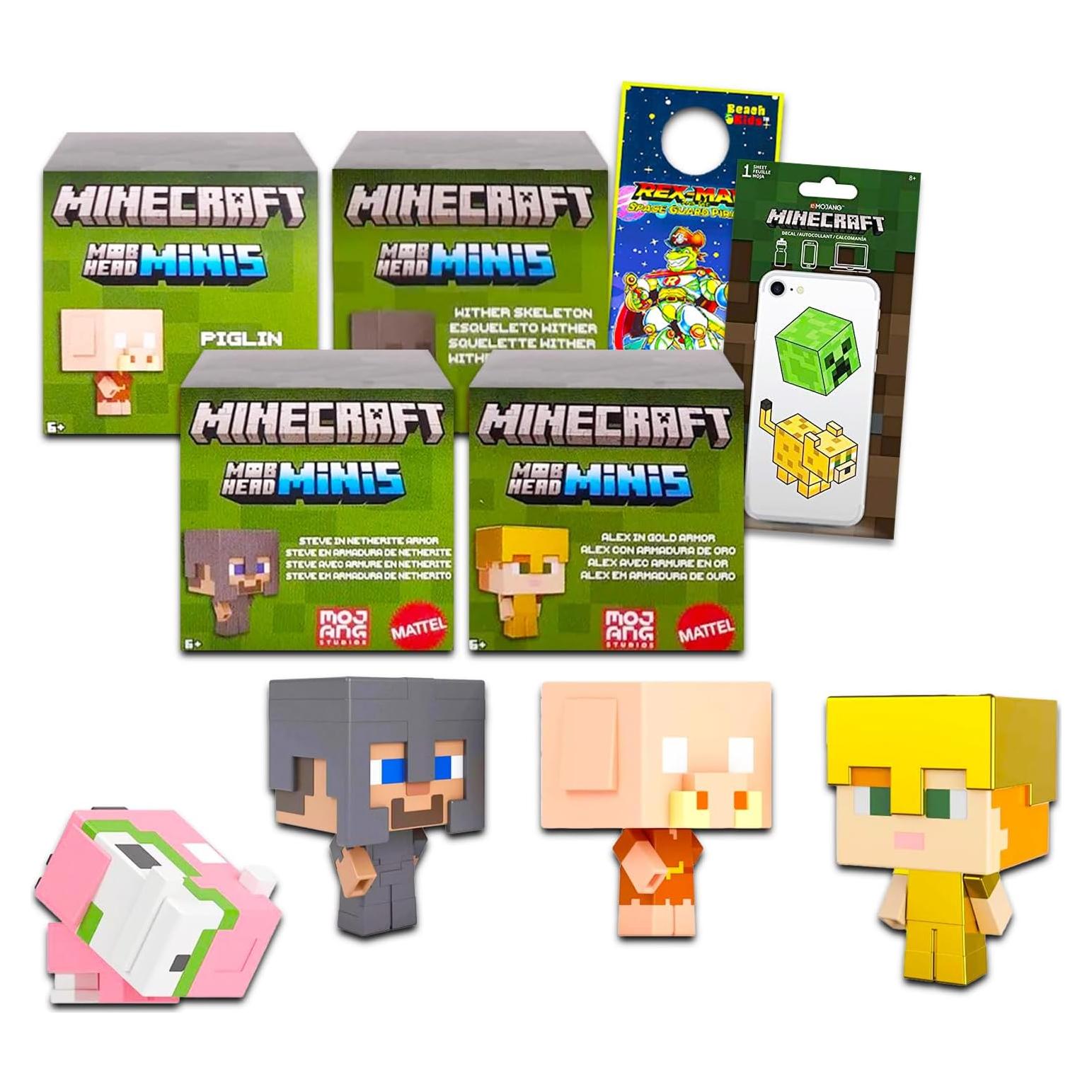 Toppers de Pastel Minecraft 4 Pack - Mini Figuras para Fiestas